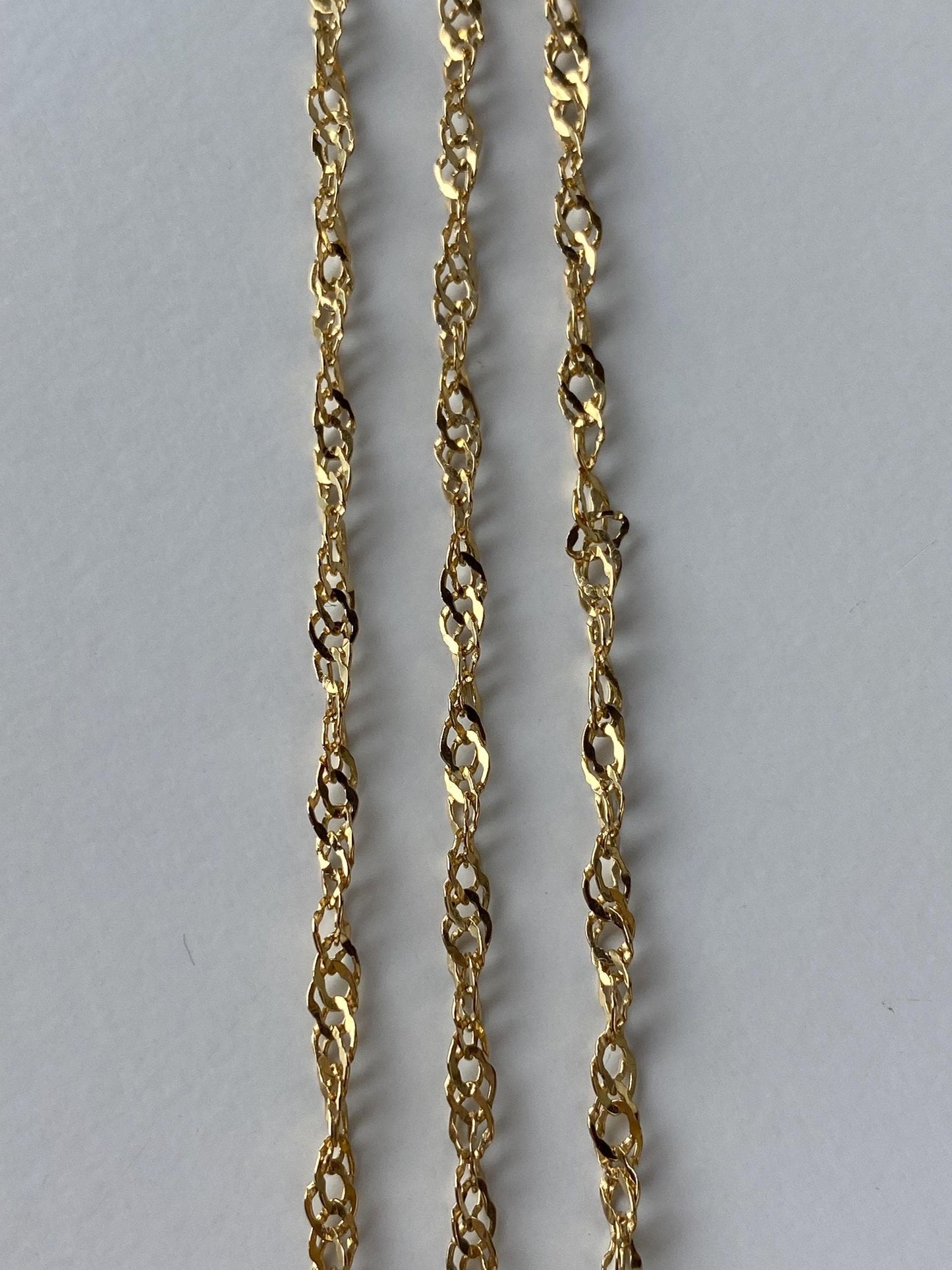 Vintage Solid 18k Yellow Gold Loose Weave Twist Chain Necklace - 31.75 inches