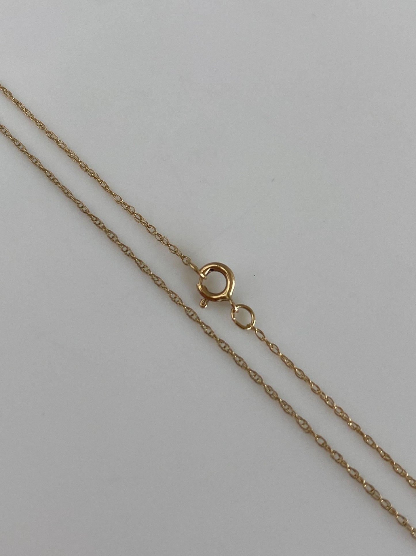 Vintage Solid 14k Yellow Gold Dainty Chain Necklace - 18.25 inches