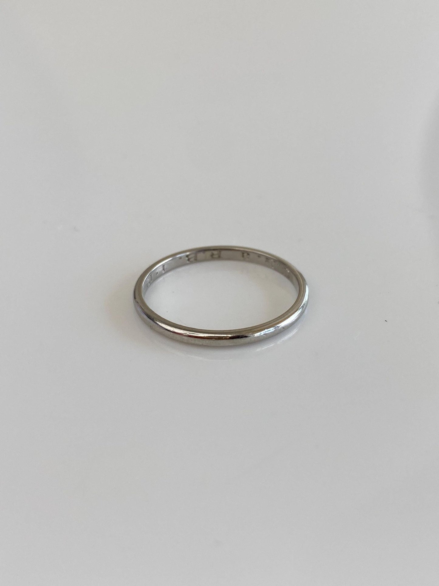 Vintage Solid Platinum Ring Band - Size 5