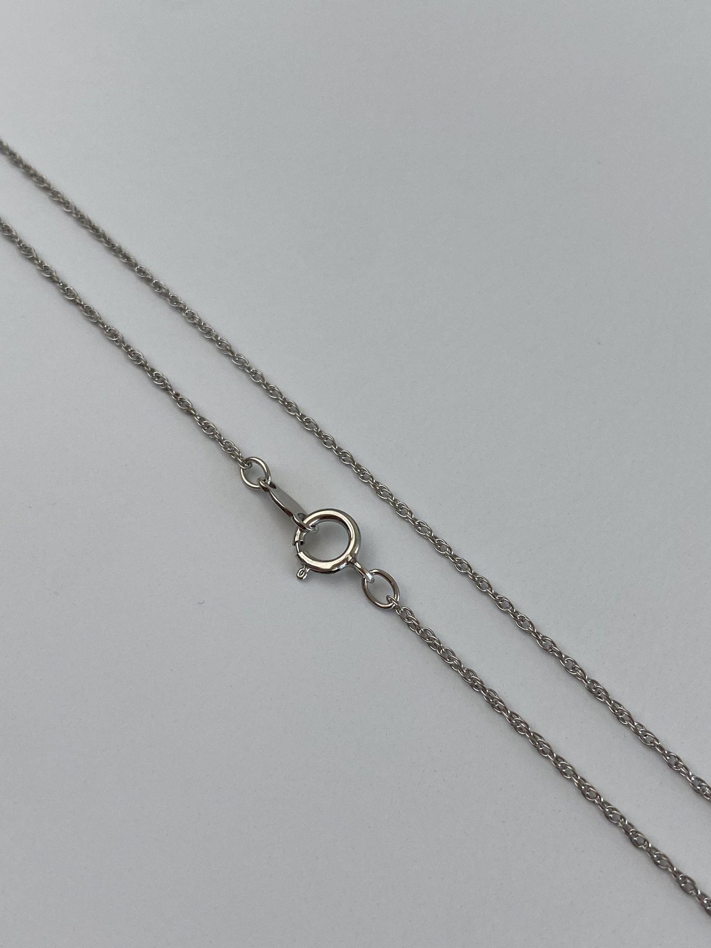 Solid Sterling Silver Dainty Rope Chain Necklace - 18 inches