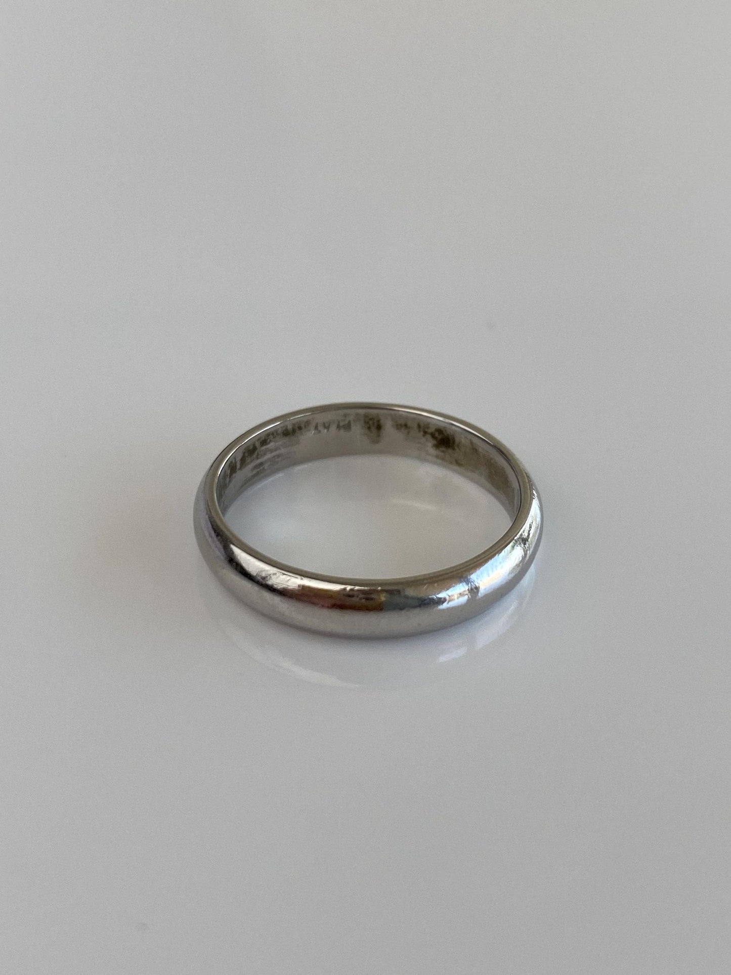 Vintage Solid Platinum Ring Band - Size 7.25