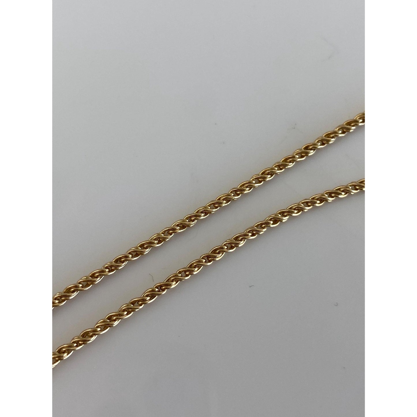 Vintage Solid 14k Yellow Gold Twist Chain Bracelet - 7 inches