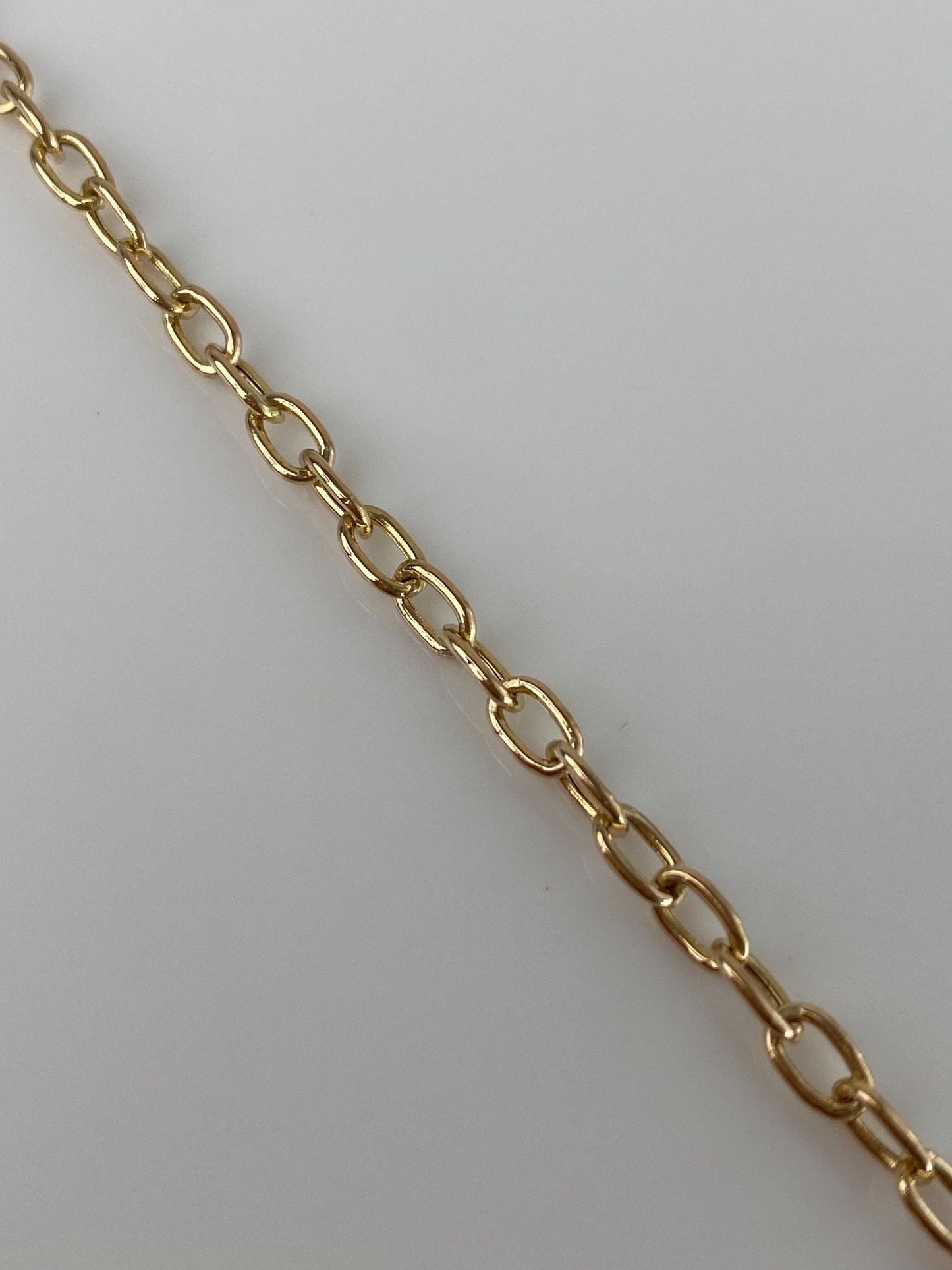 Vintage 14k Yellow Gold Cable Link Chain Bracelet - 7.25 inches