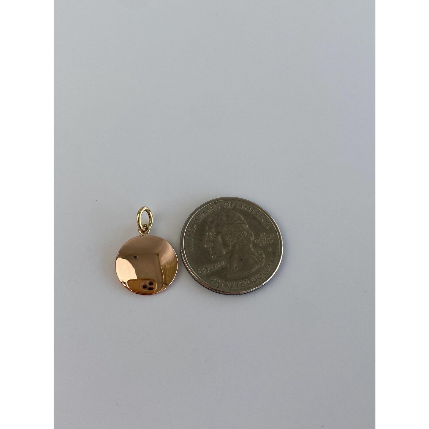 Vintage Solid 18k Rose Gold Cufflink Conversion Charm