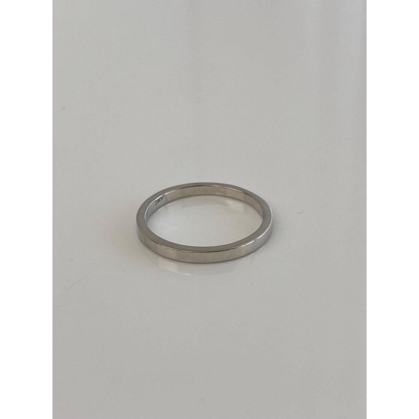 Solid Platinum Ring Band - Size 7.75