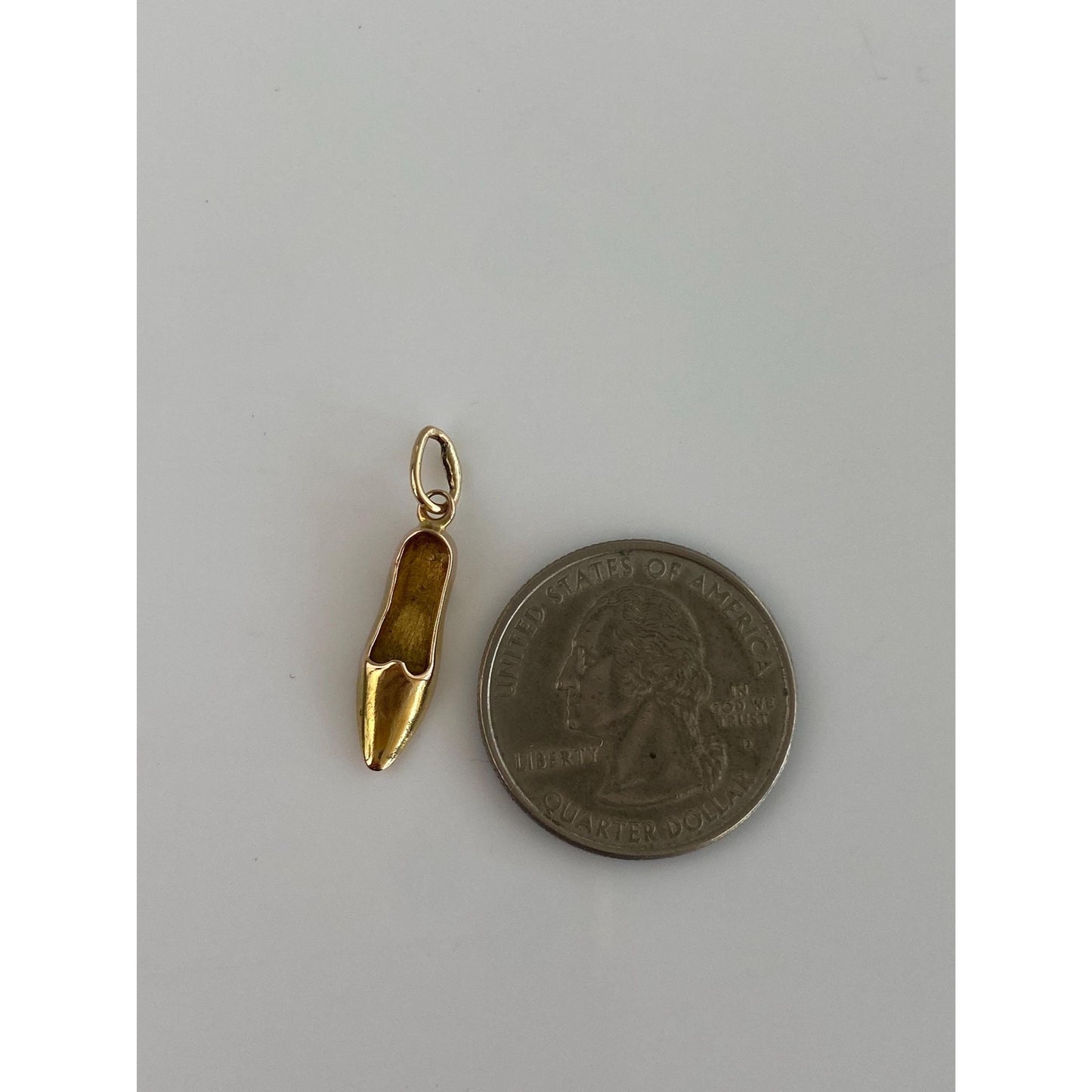 Vintage Solid 18k Yellow Gold Slipper Shoe Charm