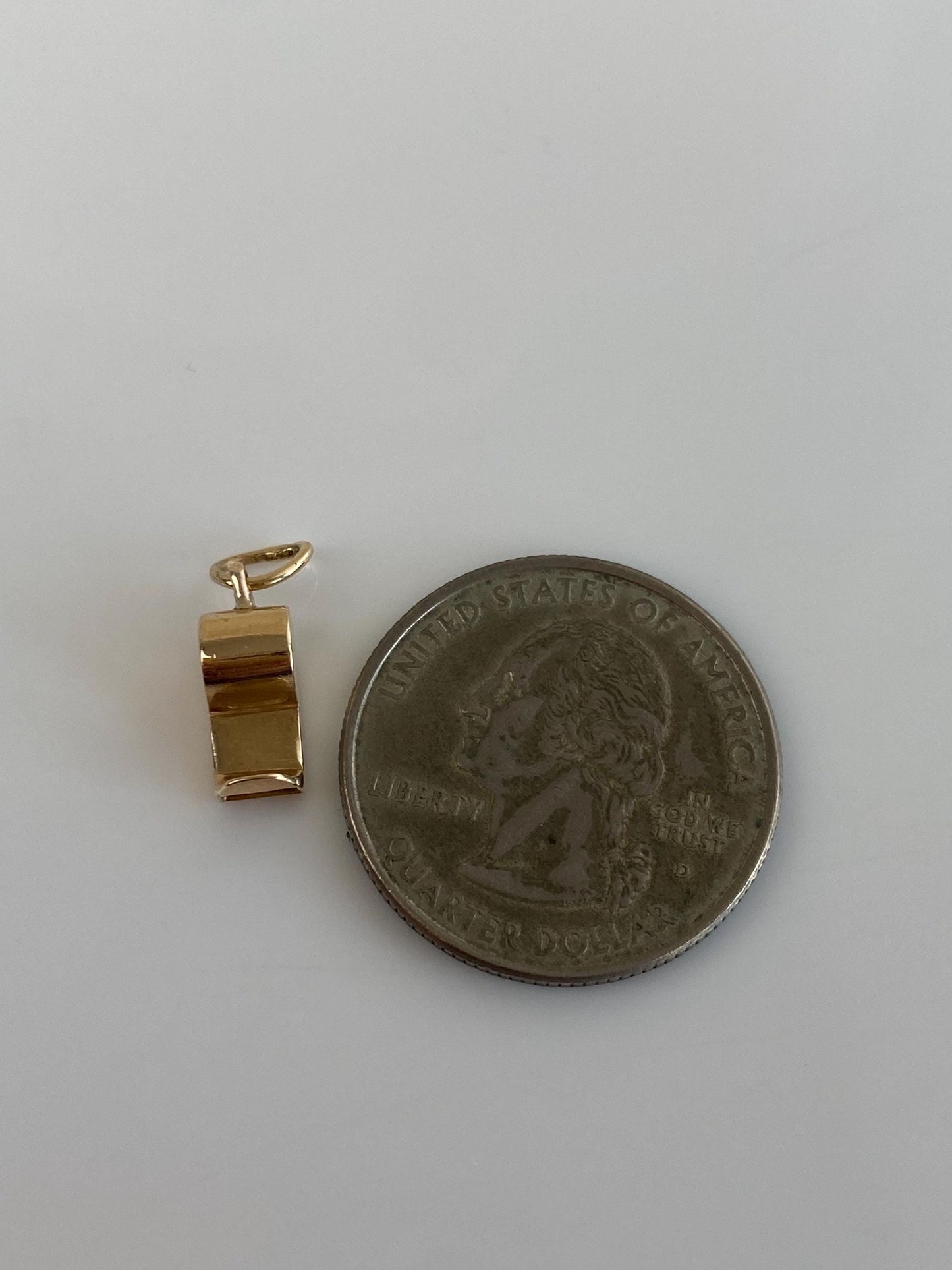 Vintage 14k Yellow Gold Working Whistle Charm