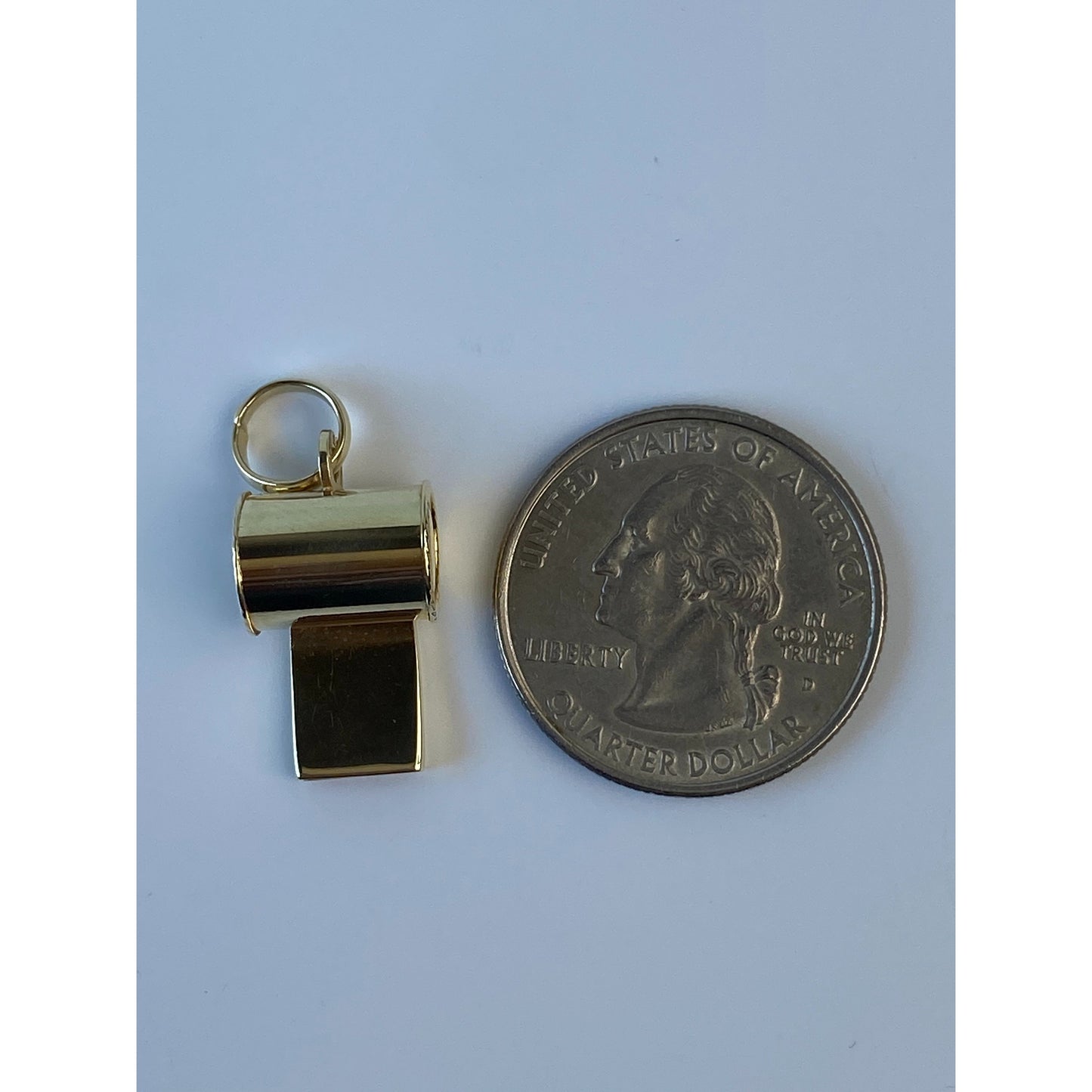 Vintage Solid 14k Yellow Gold Whistle Charm