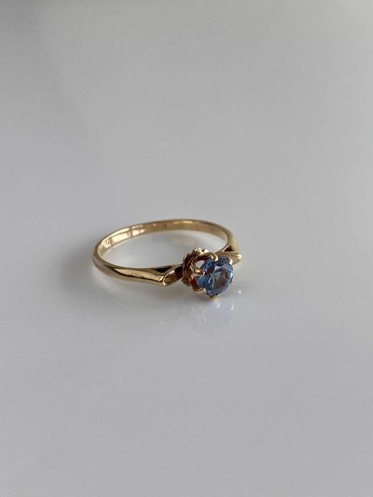 Vintage Solid 10k Topaz Ring - Size 6.75