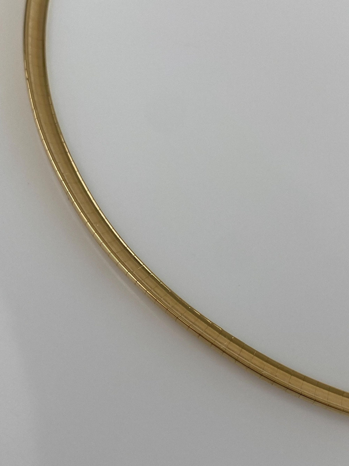 Vintage Solid 14k Yellow Gold Omega Chain Necklace - 16 inches
