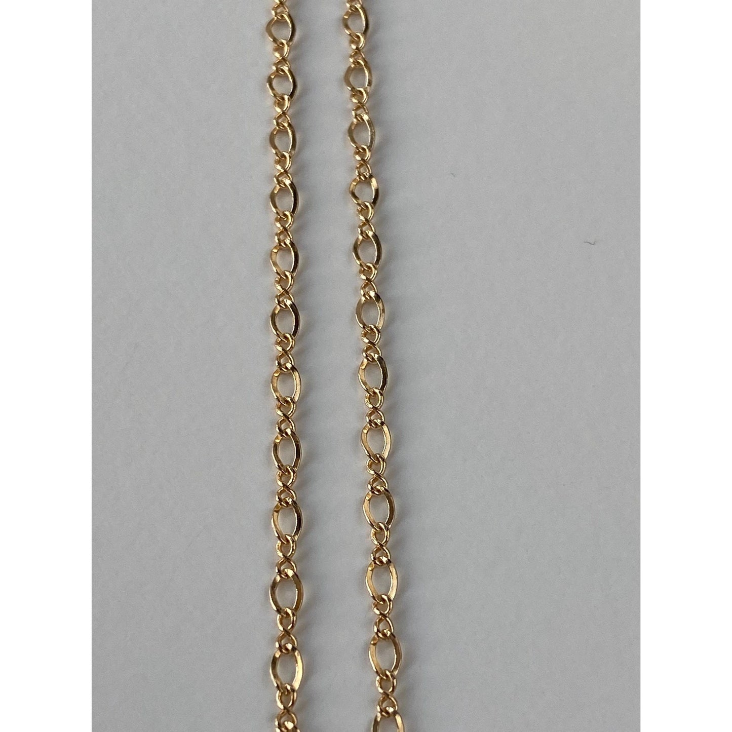 Vintage Solid 14k Yellow Gold Fancy Chain Necklace - 20.5 inches