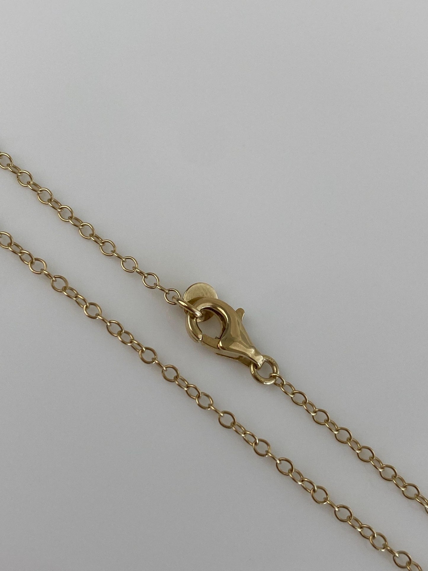 Vintage Solid 14k Yellow Gold Rolo Chain Necklace - 17 inches