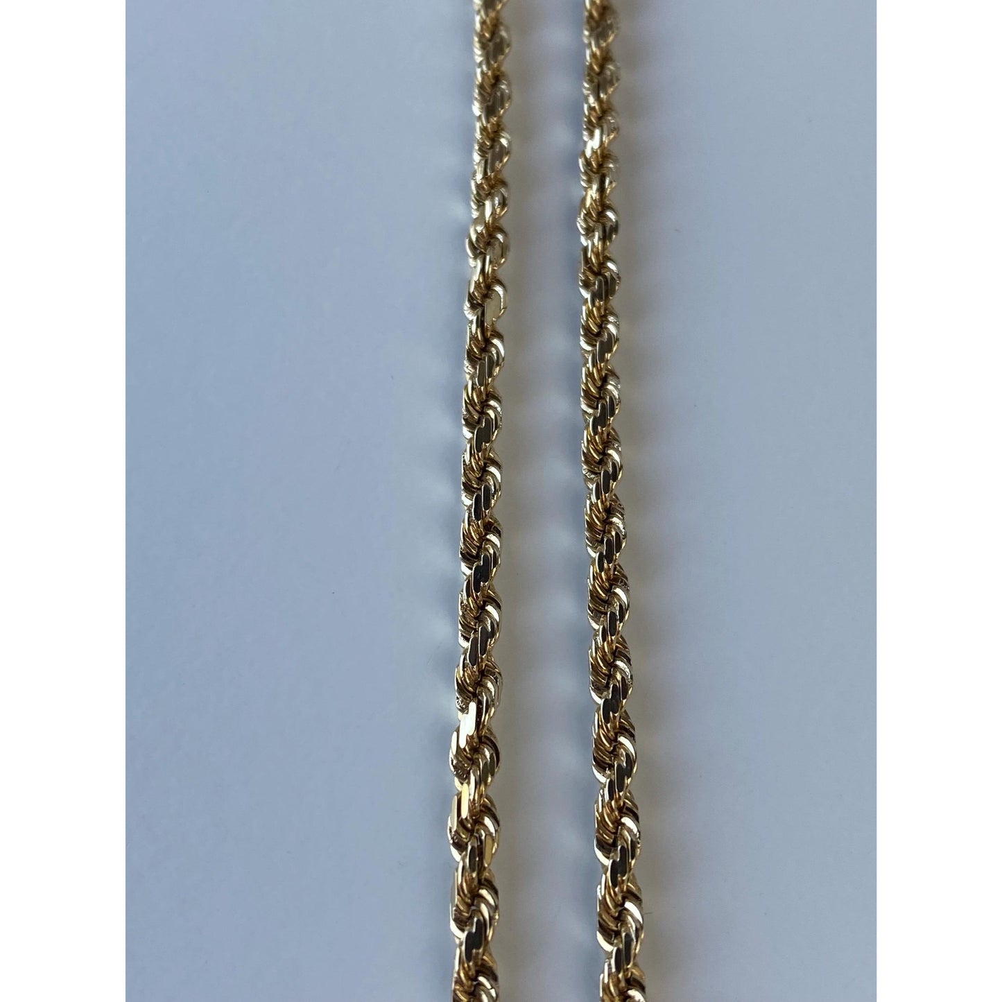 Vintage Solid 14k Yellow Gold Rope Chain Necklace - 18 inches