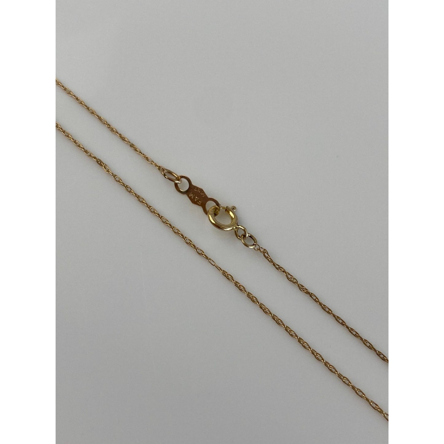 Vintage Solid 14k Yellow Gold Dainty Chain Necklace - 20.25 inches