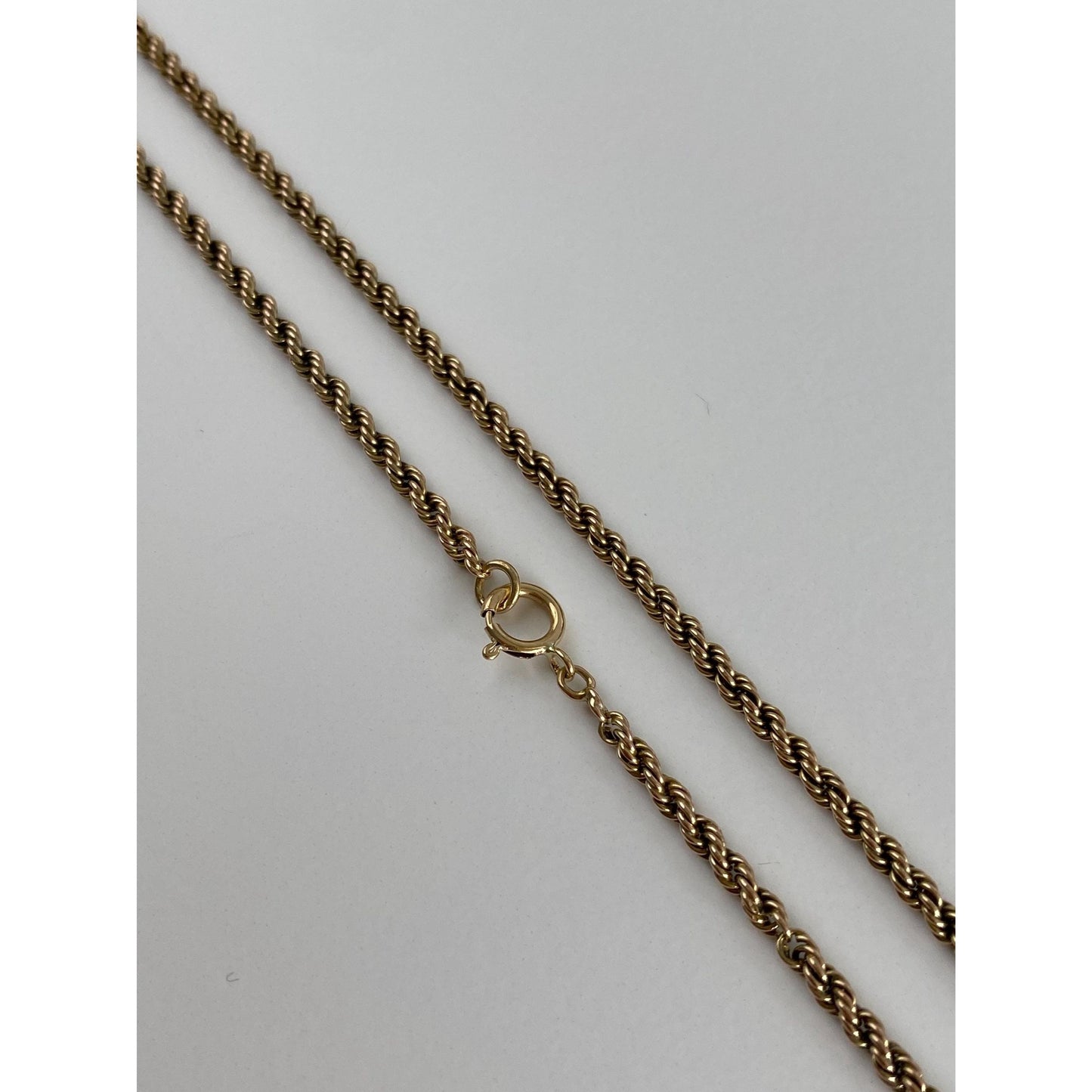 Vintage Solid 10k Yellow Gold Rope Chain Necklace - 25 inches