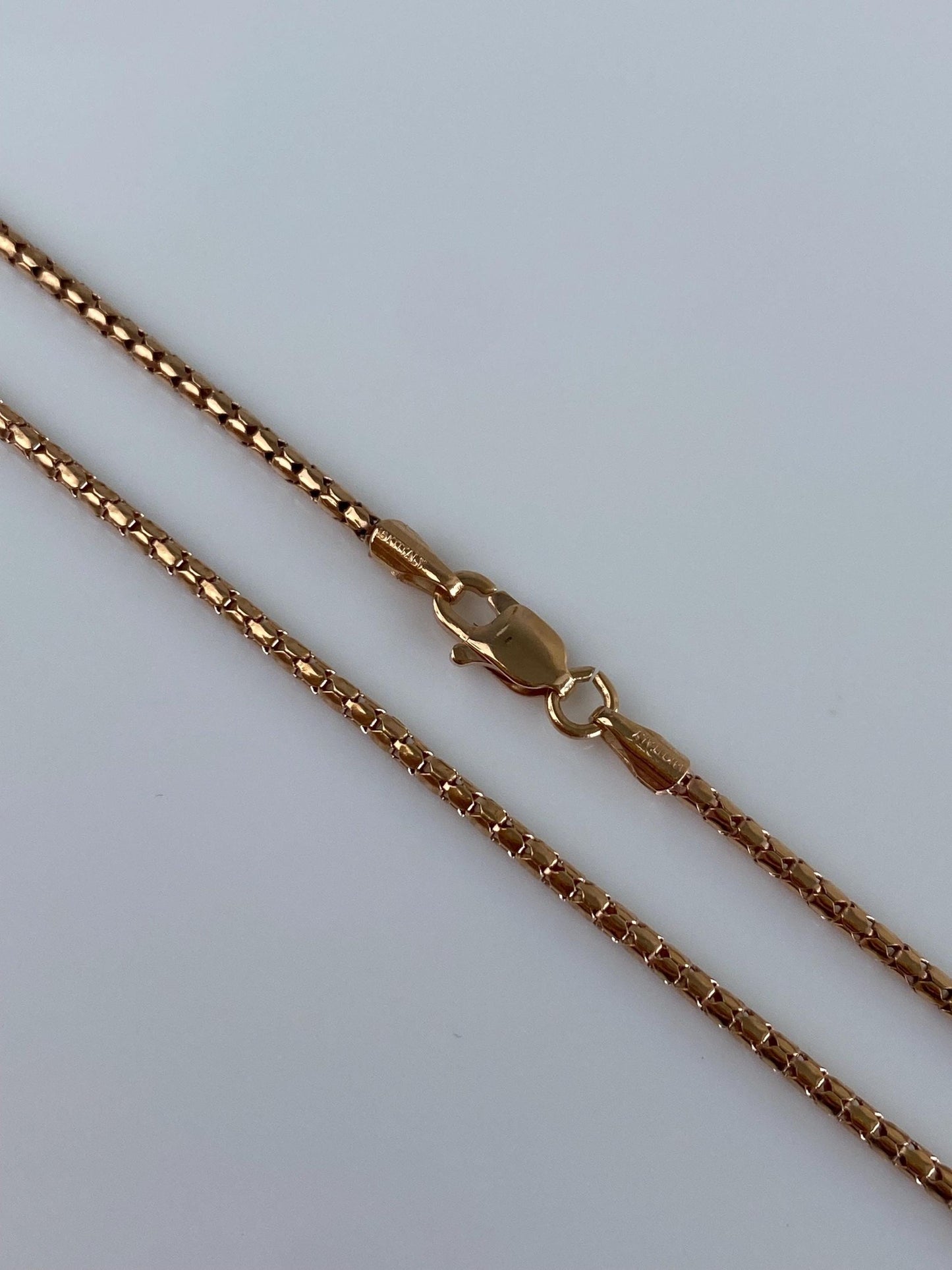 Vintage 18k Rose Gold Rounded Fancy Link Chain Necklace - 20 inches