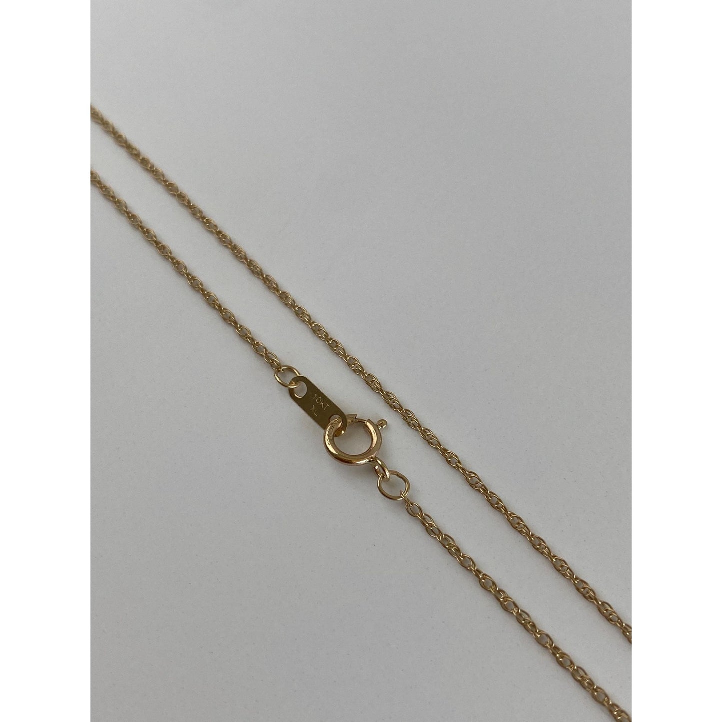 Vintage Solid 10k Yellow Gold Dainty Chain Necklace - 18 inches