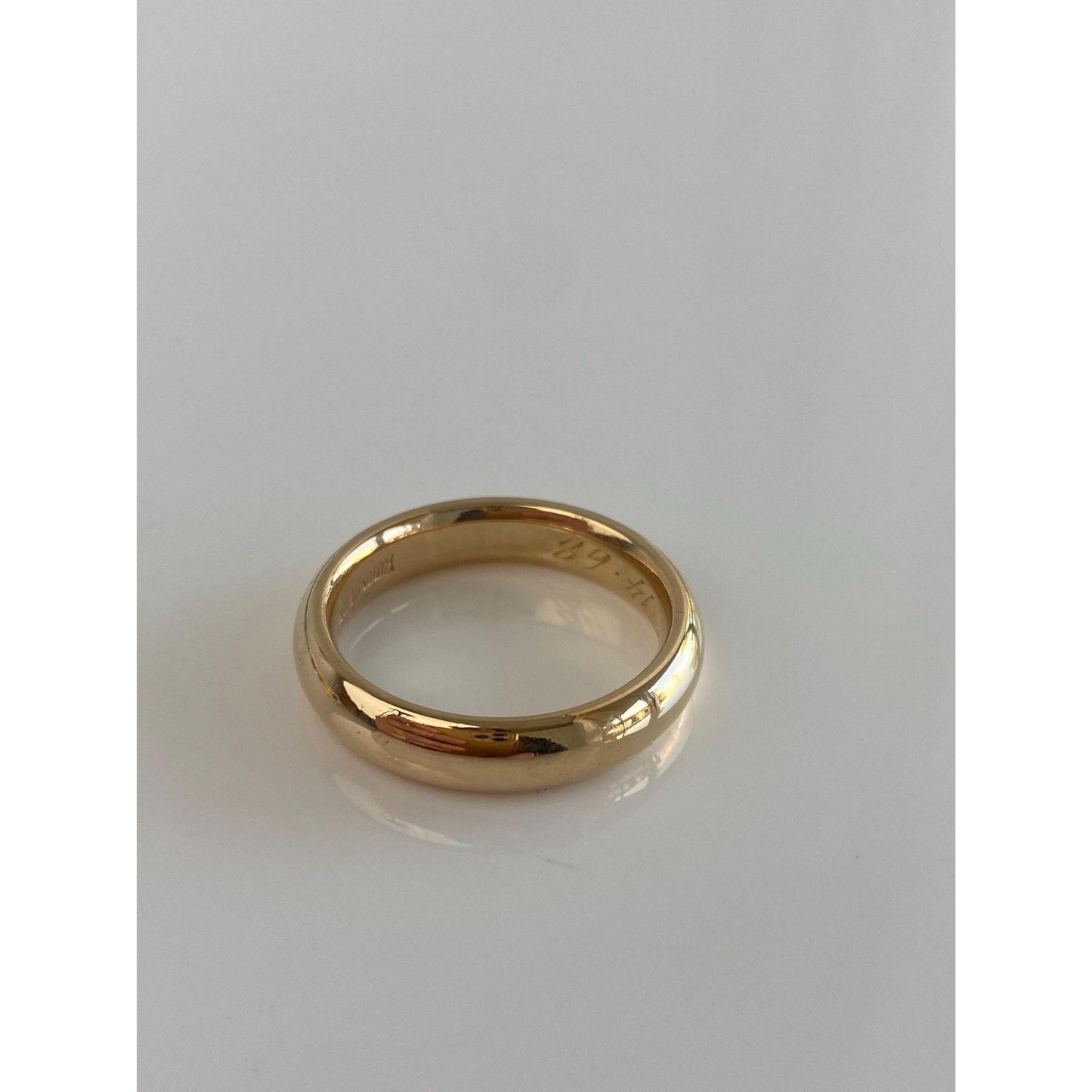 Vintage Solid 14k Yellow Gold Ring Band - Size 9.5