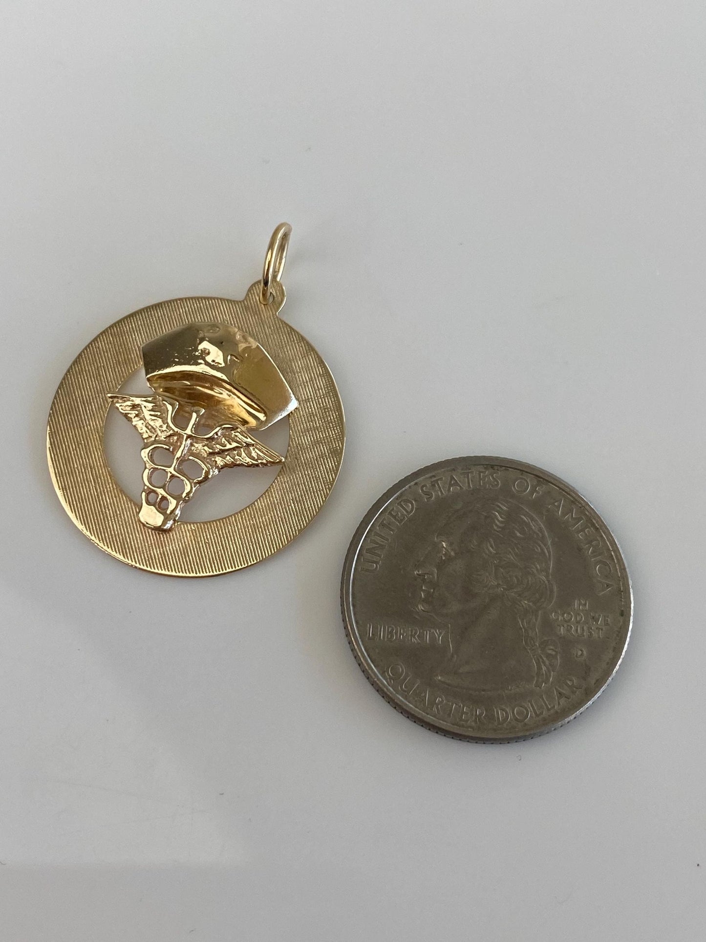 Vintage Solid 14k Yellow Gold Nurse Charm