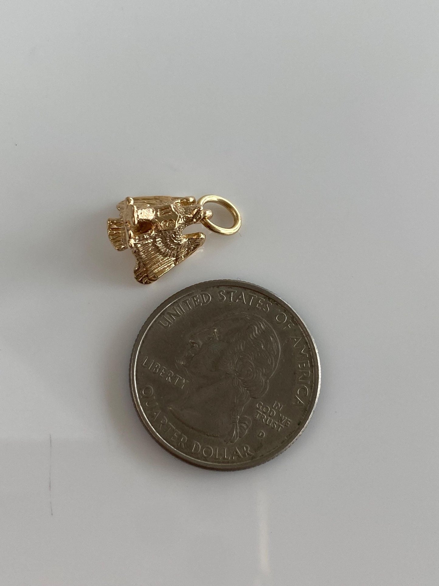 Vintage Solid 14k Yellow Gold US Eagle Charm