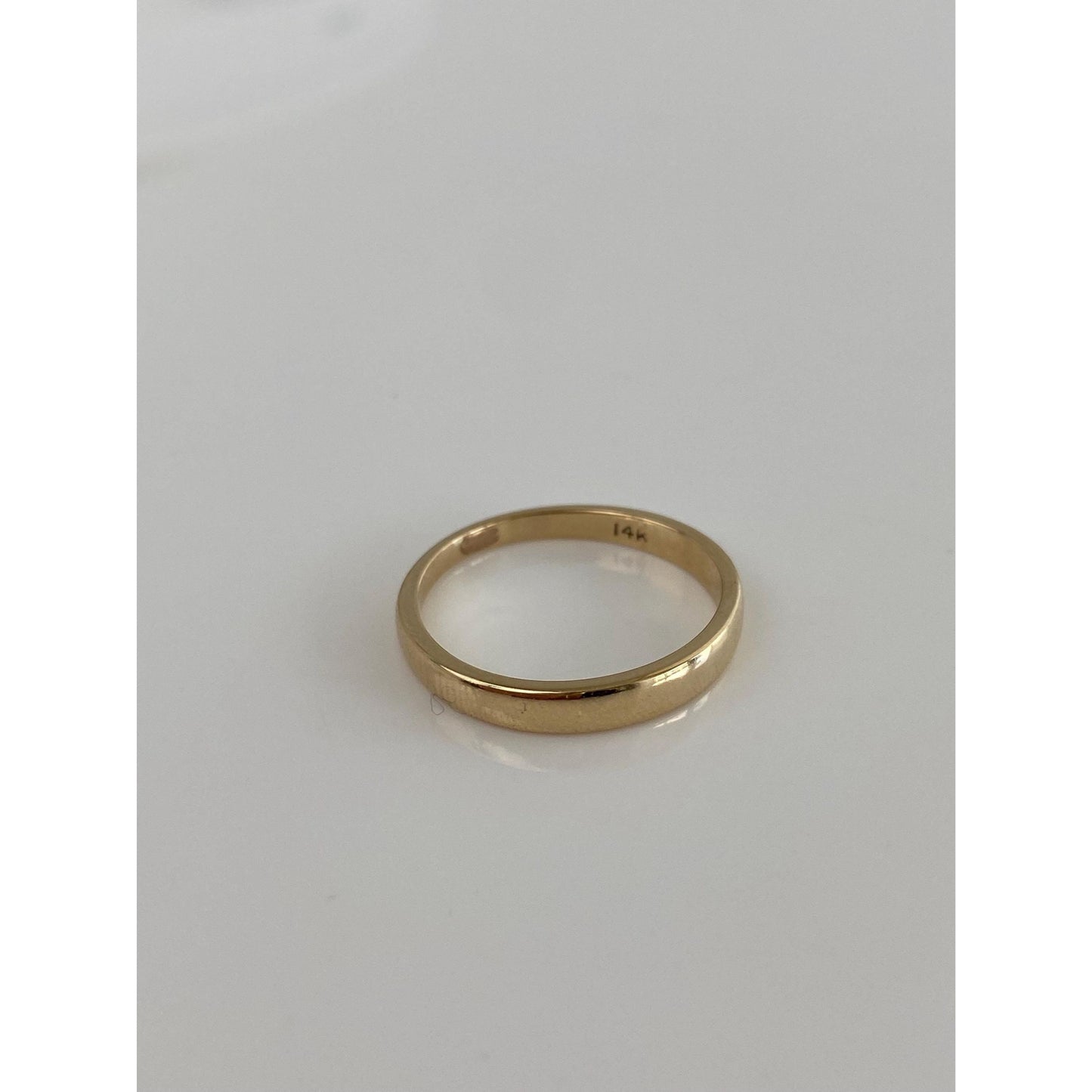 Vintage Solid 14k Yellow Gold Graduated Ring Band - Size 7.5