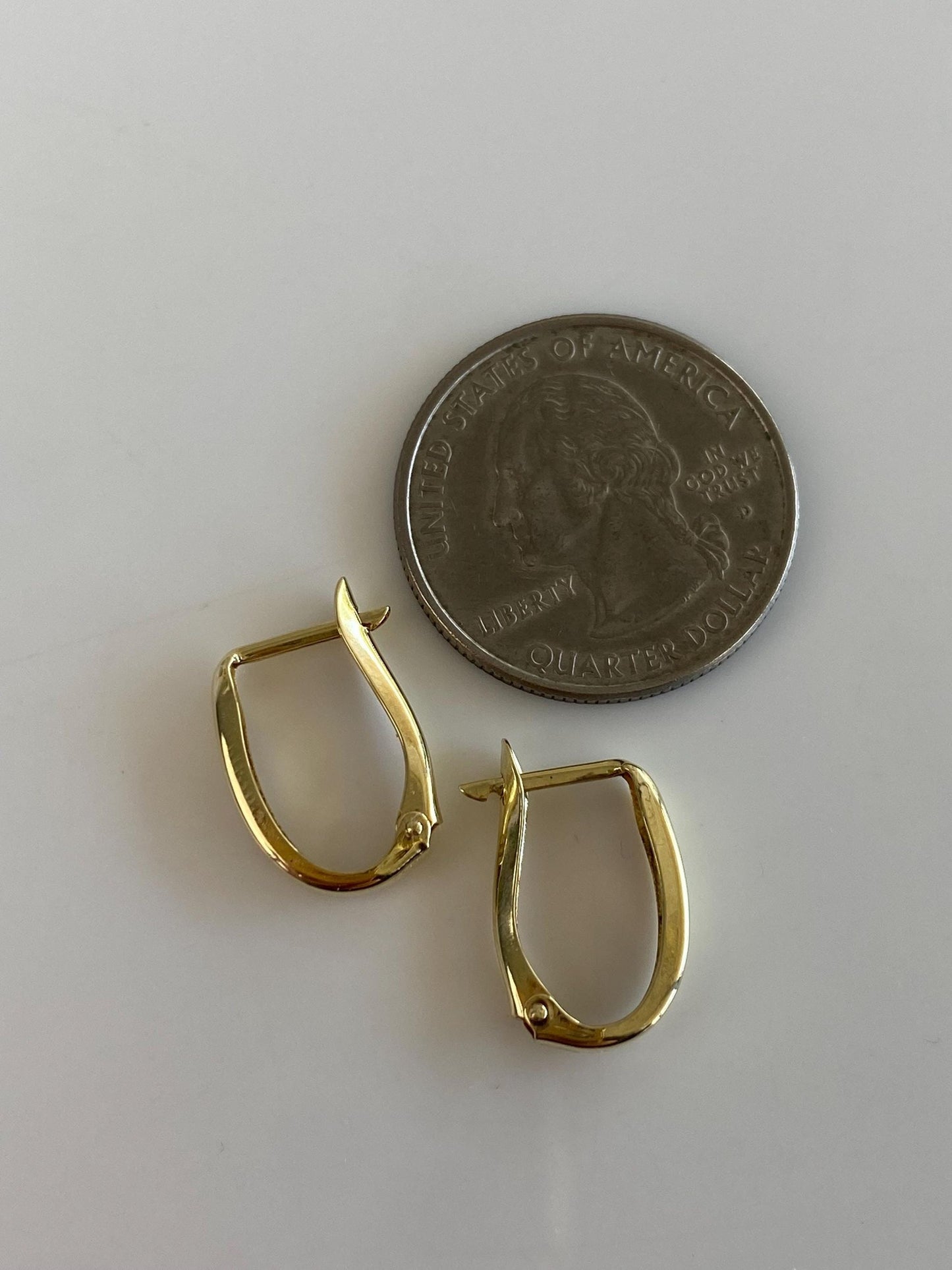 Vintage Solid 14k Yellow Gold Drop Earrings