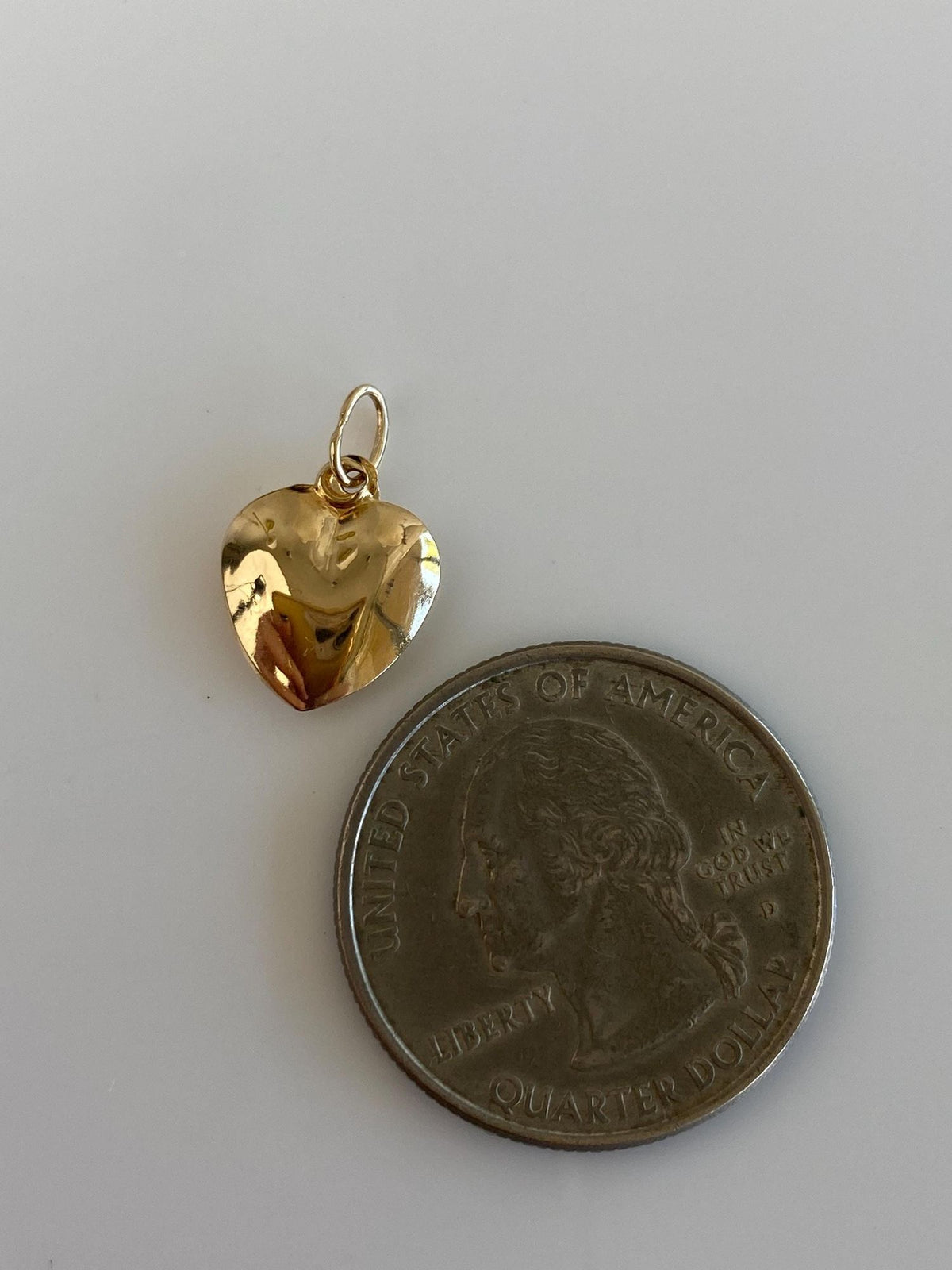Vintage 14k Yellow Gold Puffy Heart Charm