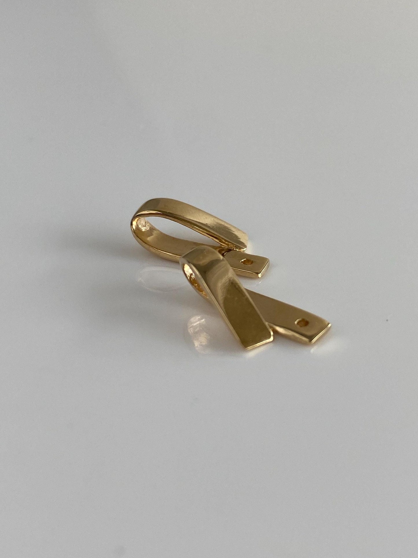 Vintage Solid 14k Yellow Gold Folded Earring Jackets