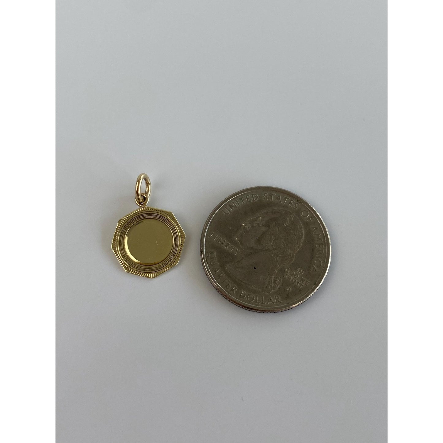 Vintage Solid 10k Yellow Gold Small Cufflink Conversion Charm