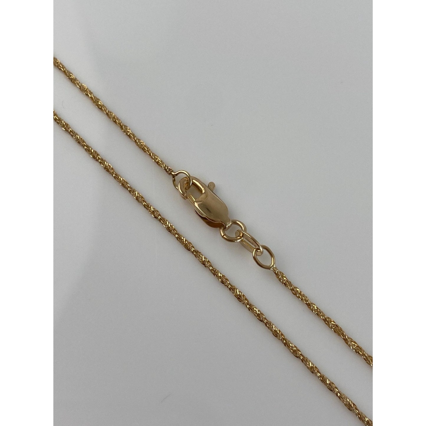 Vintage Solid 14k Yellow Gold Twist Chain Necklace - 20.25 inches