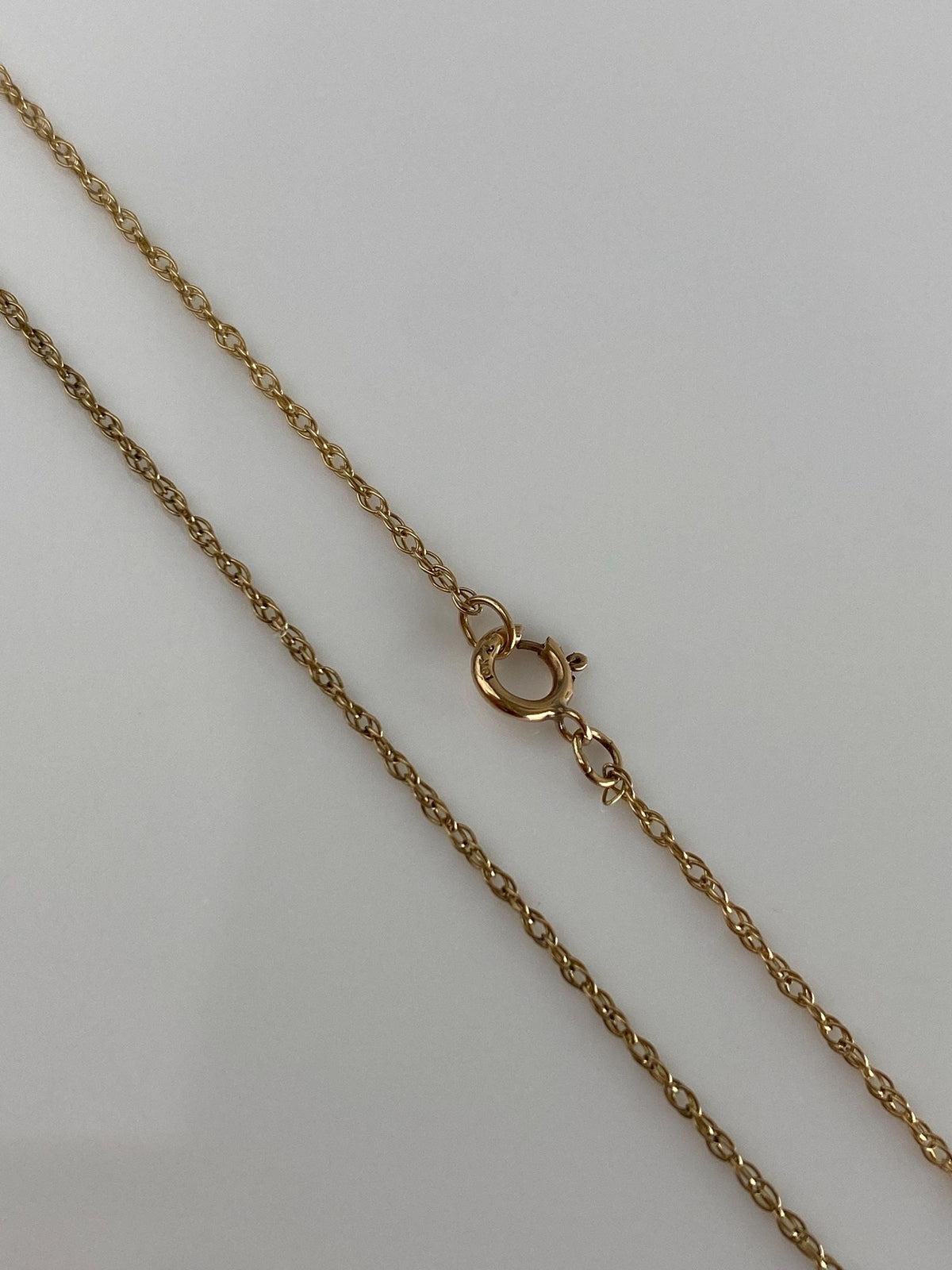 Vintage Solid 10k Yellow Gold Dainty Chain Necklace - 16.25 inches