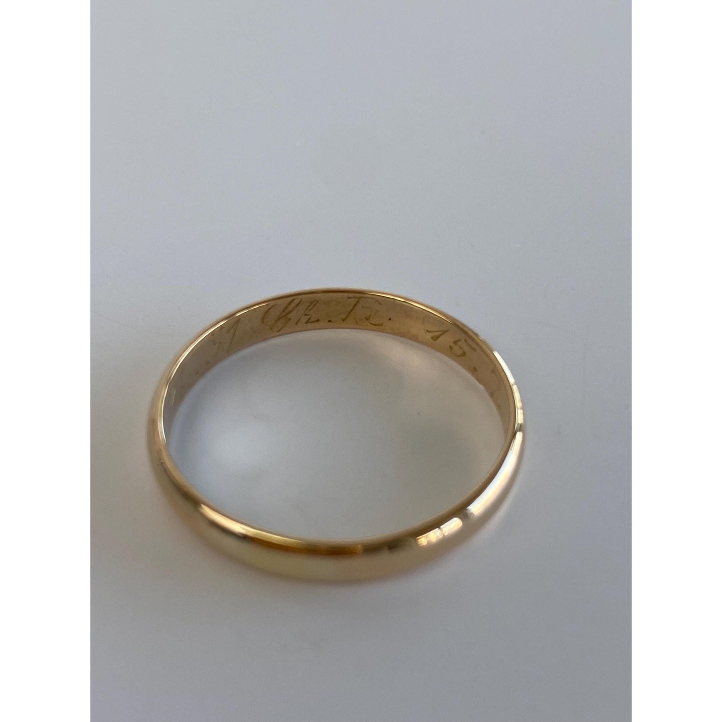 Vintage Solid 14k Yellow Gold Ring Band - Size 11-11.25