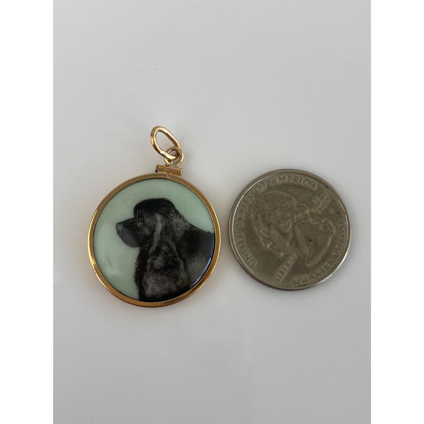 Vintage Solid 14k Yellow Gold Dog Charm