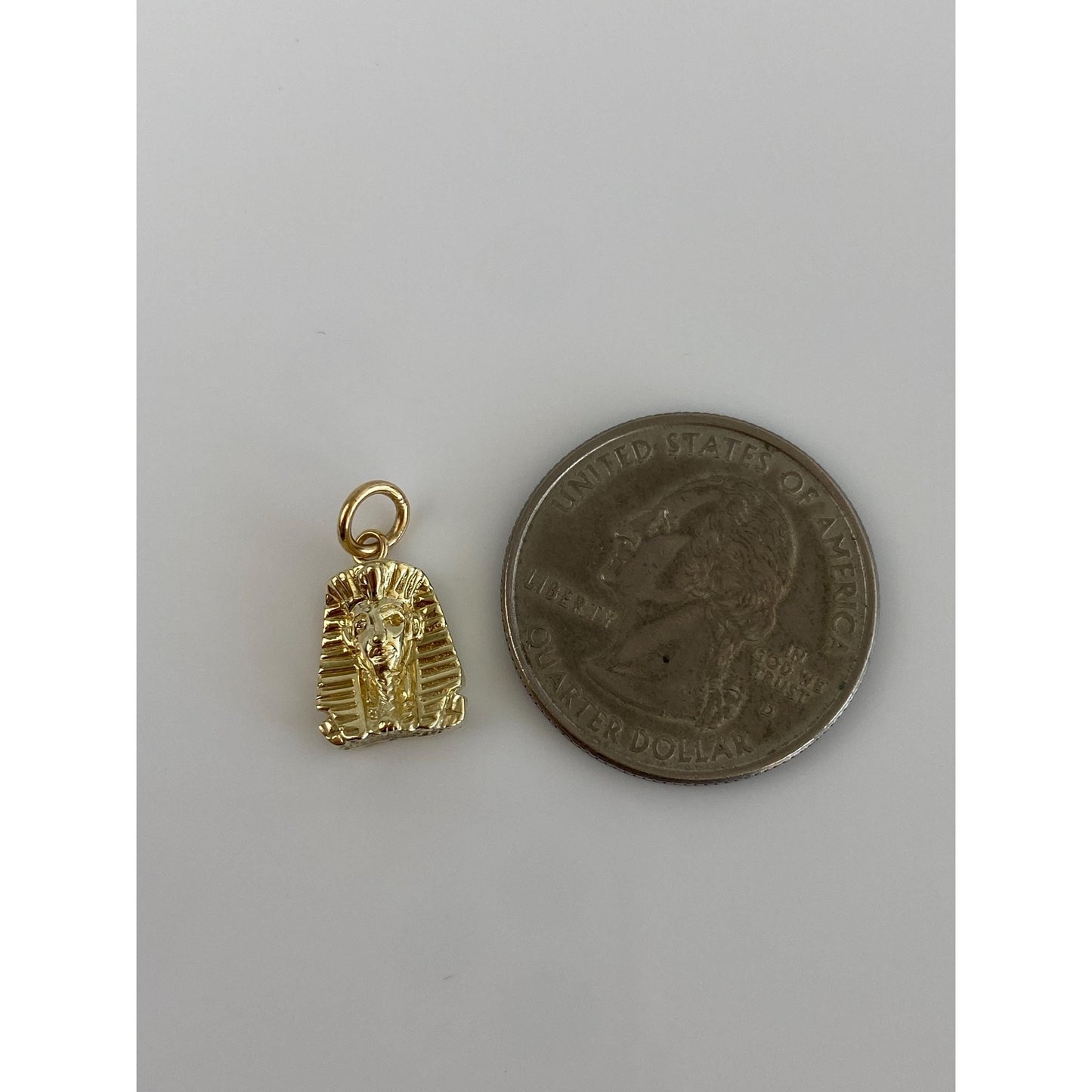 Vintage Solid 14k Yellow Gold Egyptian Pharaoh Charm