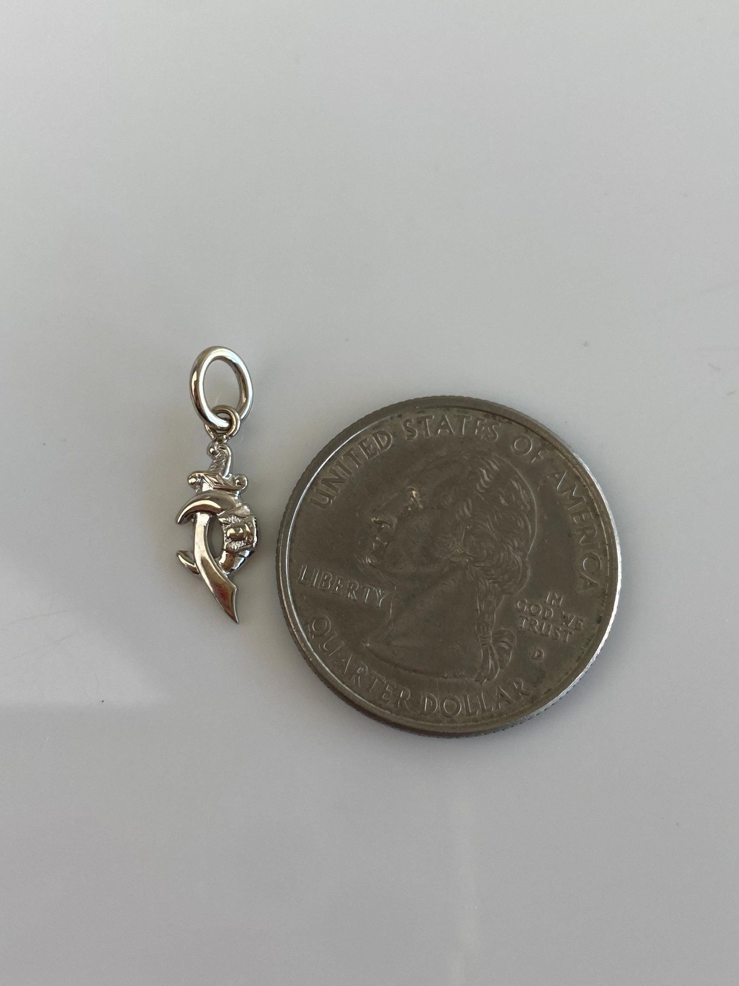 Vintage Solid 14k White Gold Freemason Charm