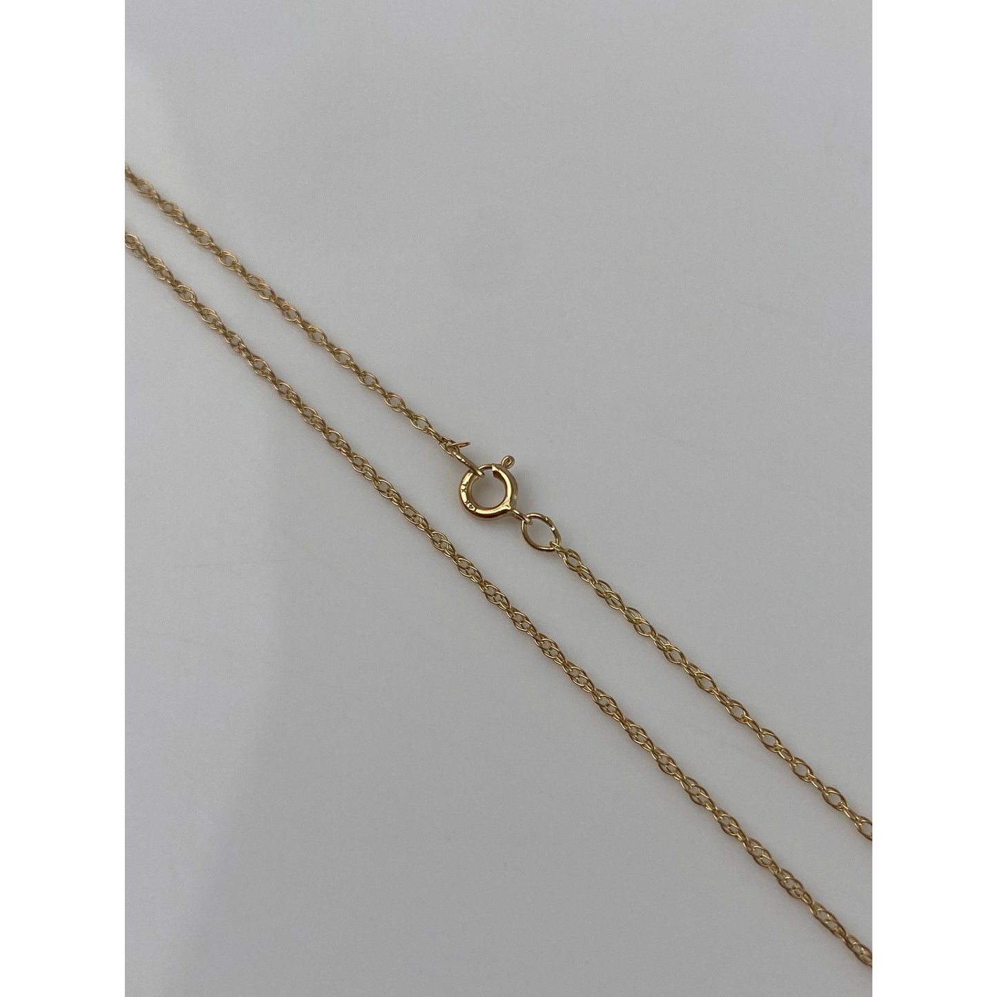 Vintage Solid 14k Yellow Gold Dainty Chain Necklace - 18.5 inches