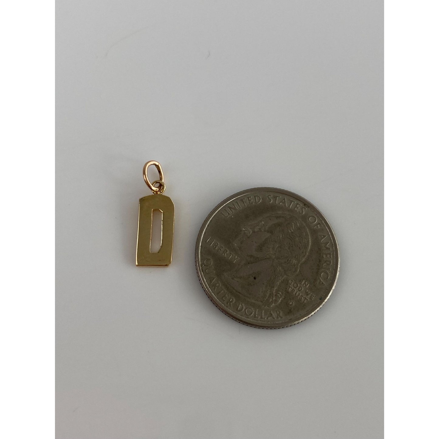 Solid 14k Yellow Gold Initial 'D' Charm