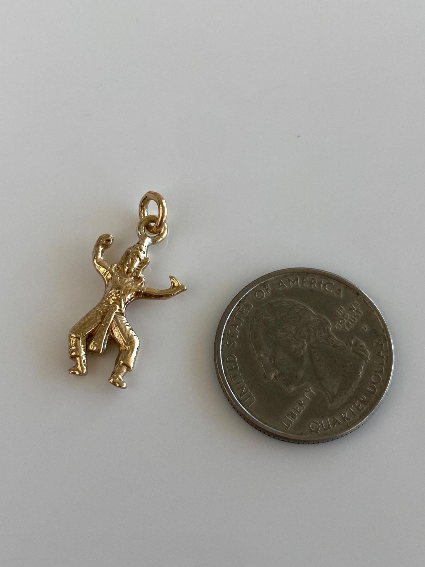 Vintage Solid 12k Yellow Gold Thai Dancer Charm