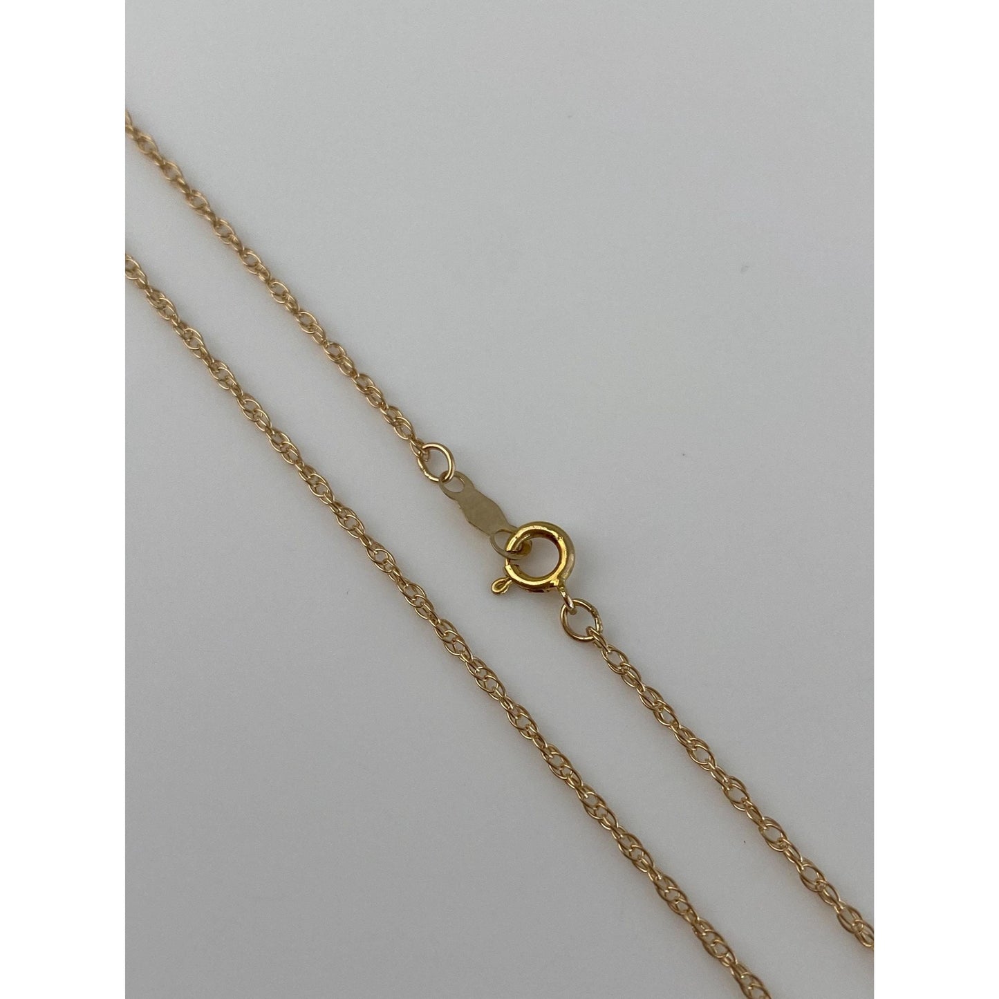 Vintage Solid 14k Yellow Gold Dainty Chain Necklace - 18 inches