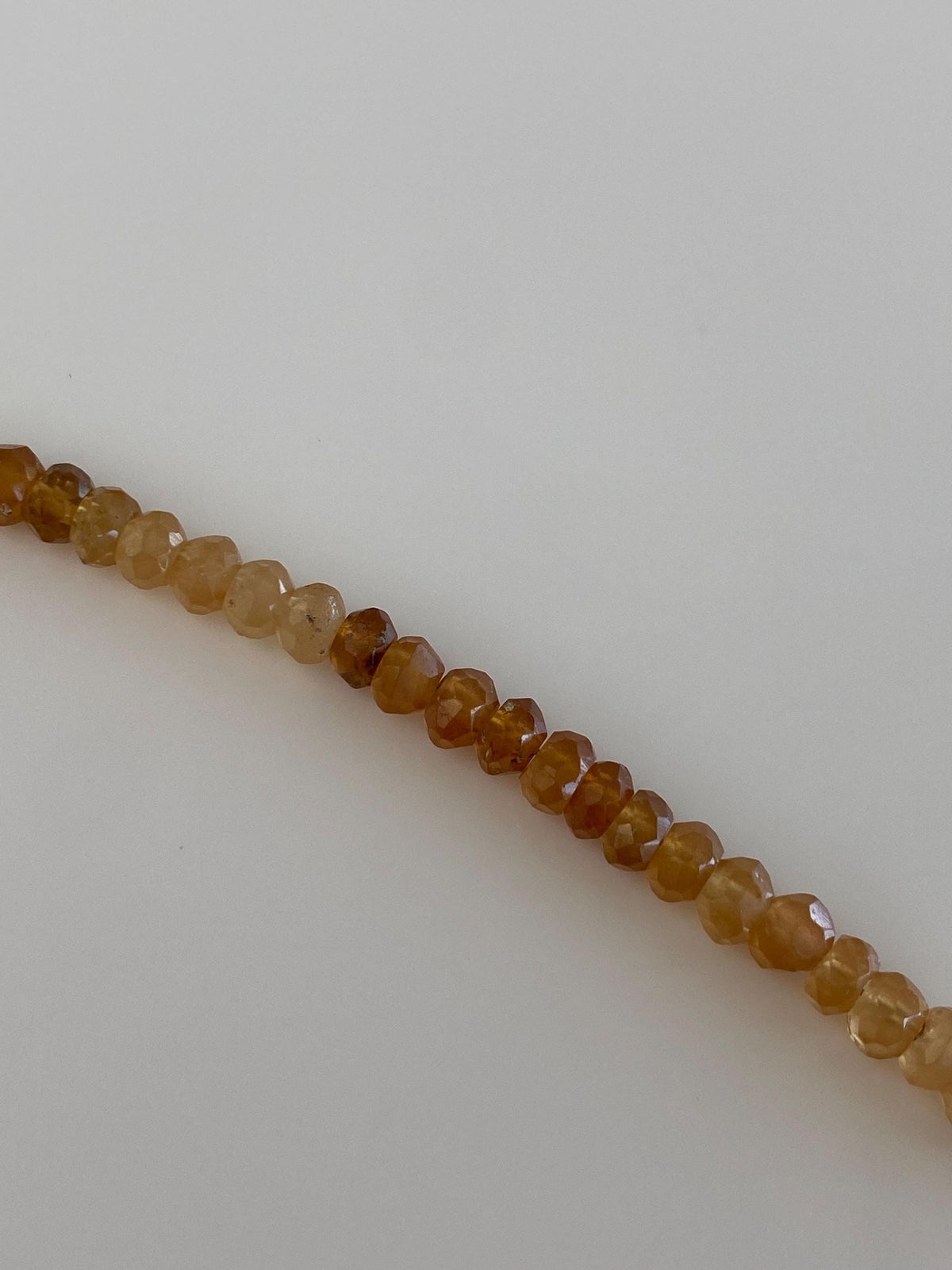 Vintage Solid 14k Yellow Gold Citrine Beads Extender - 3.5 inches