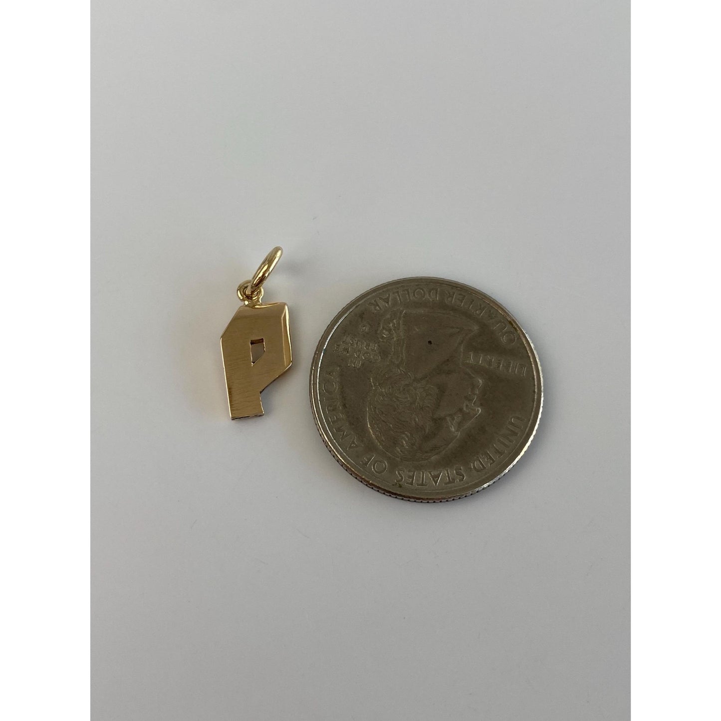 Vintage Solid 10k Yellow Gold Initial 'P' Charm