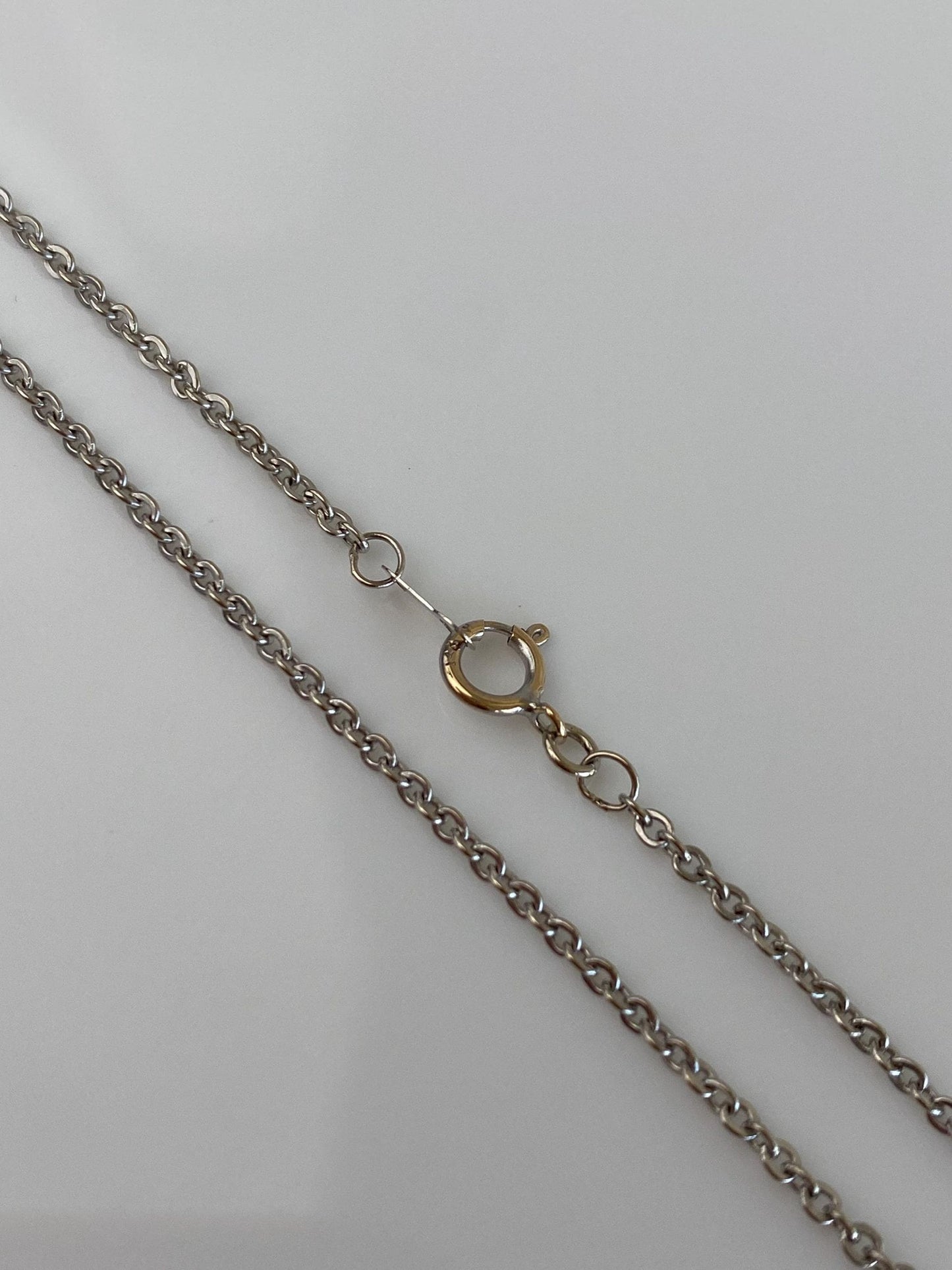 Vintage Solid 14k White Gold Cable Chain Necklace - 18.25 inches