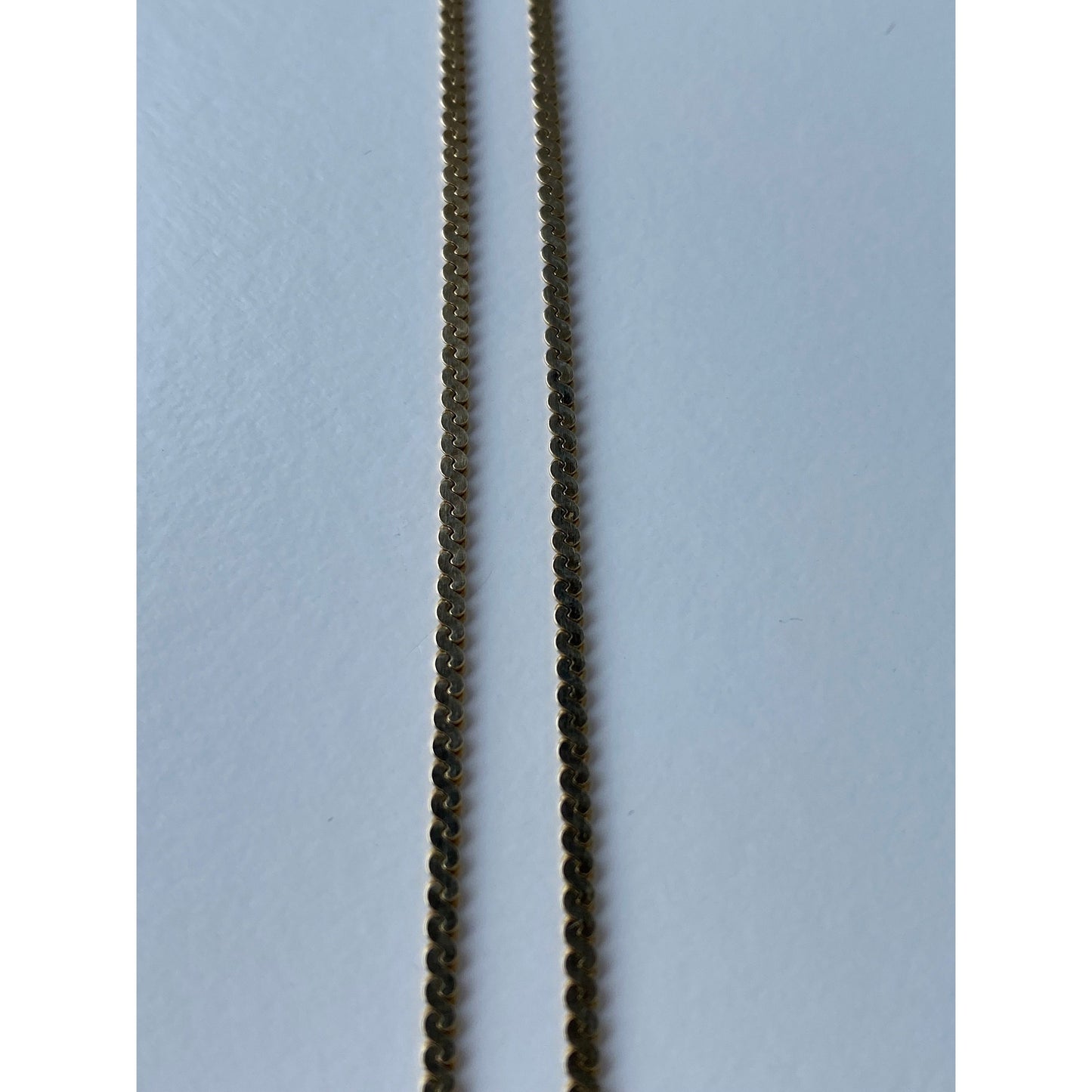 Solid 14k Yellow Gold Raw Malachite Gold Bead Chunky Serpentine Chain Necklace - 18 inches