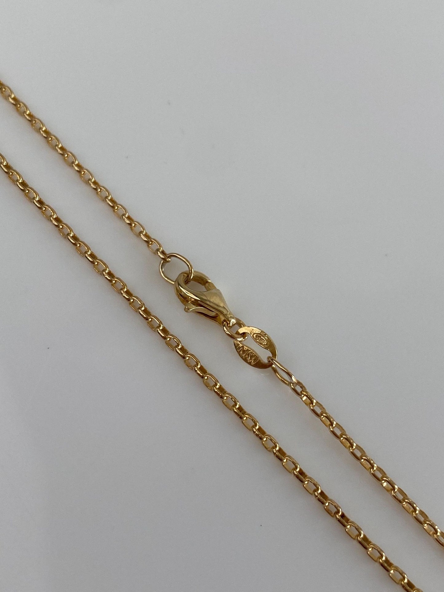 Vintage Solid 9k Yellow Gold Rounded Chain Necklace - 19.75 inches