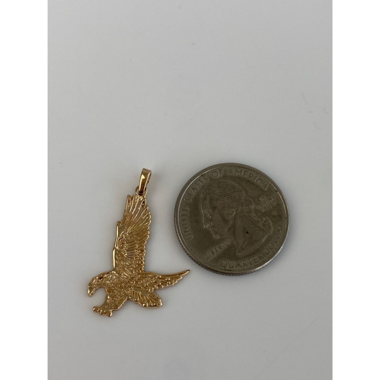 Vintage Solid 14k Yellow Gold Eagle Charm