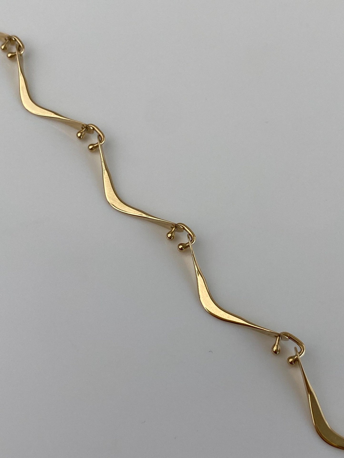 Vintage Solid 14k Yellow Gold Link Bracelet - 7 inches