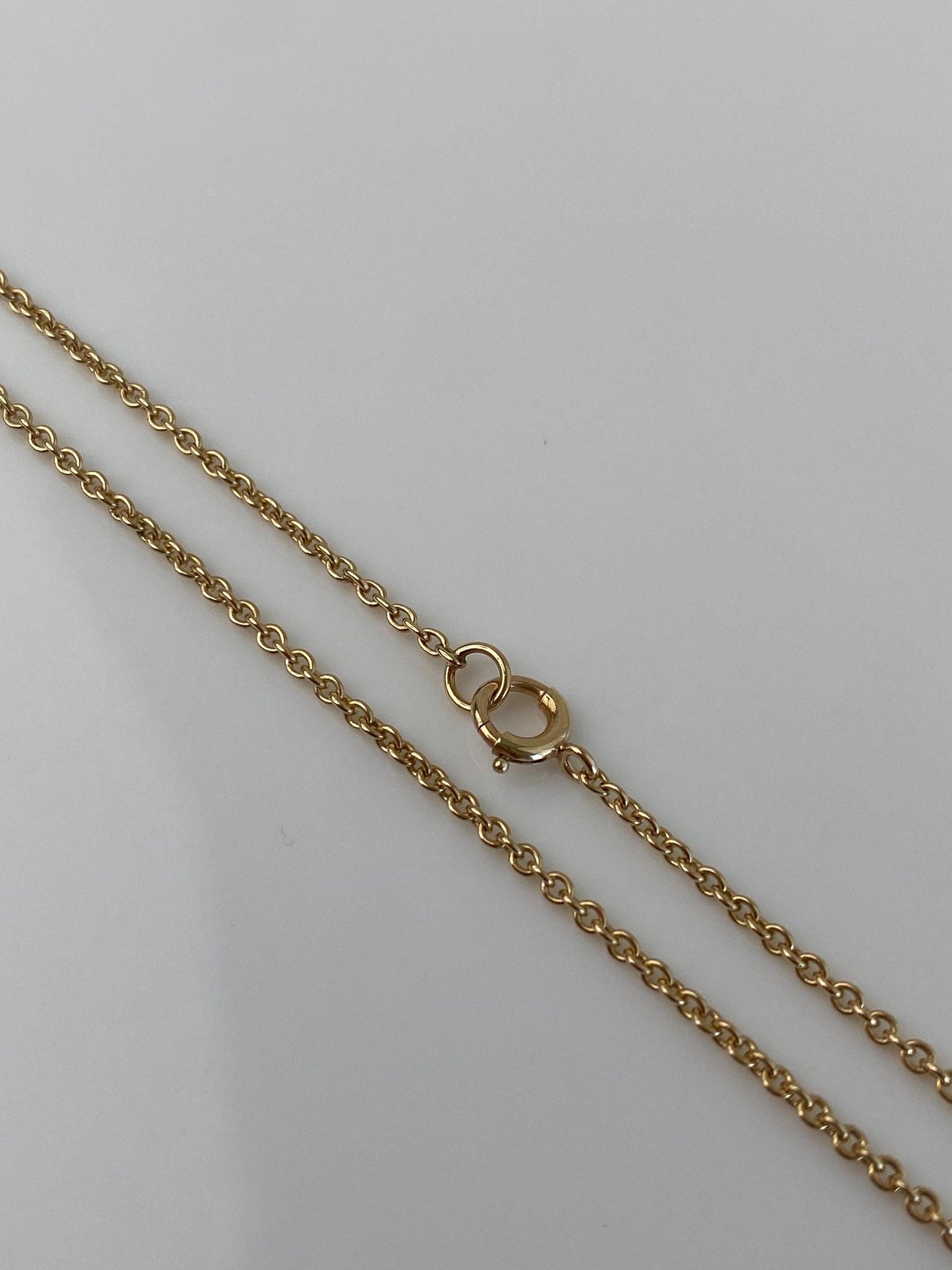 Vintage Solid 14k Yellow Gold Rolo Chain Necklace - 17 inches