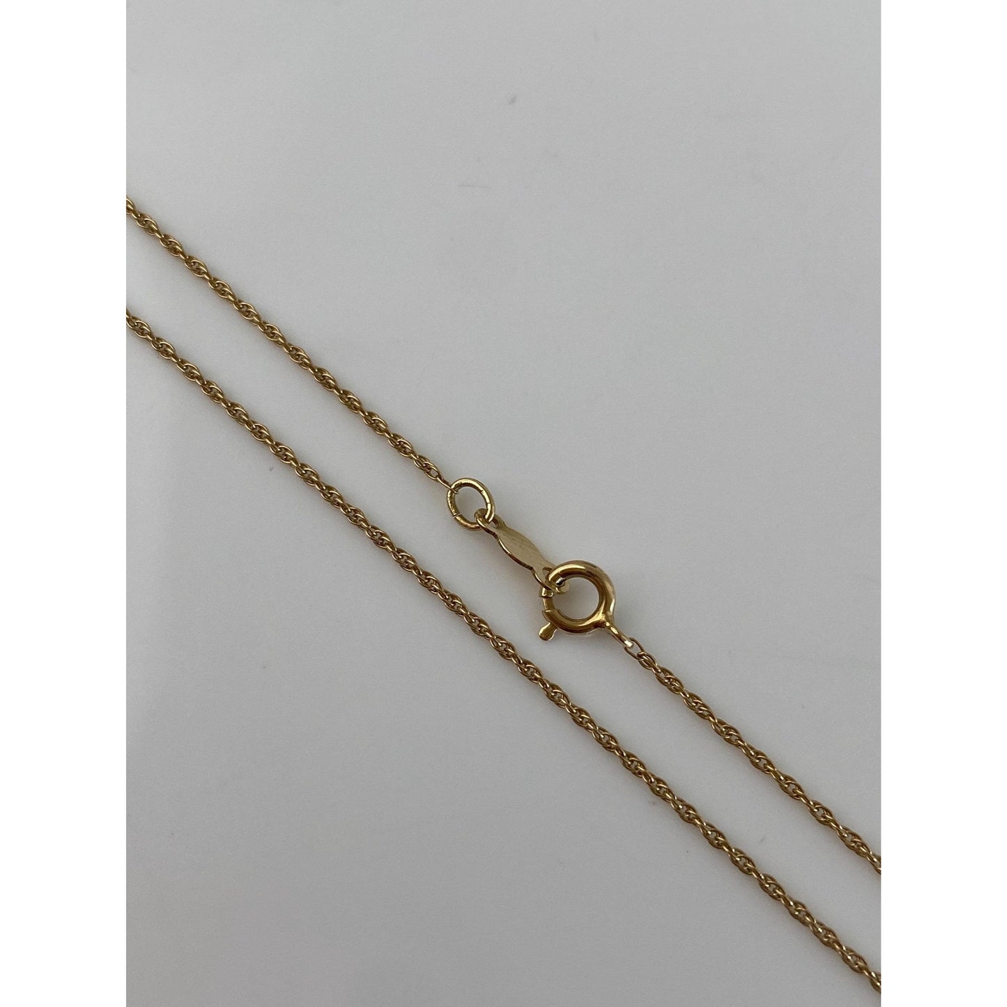 Vintage Solid 14k Yellow Gold Dainty Chain Necklace - 19 inches