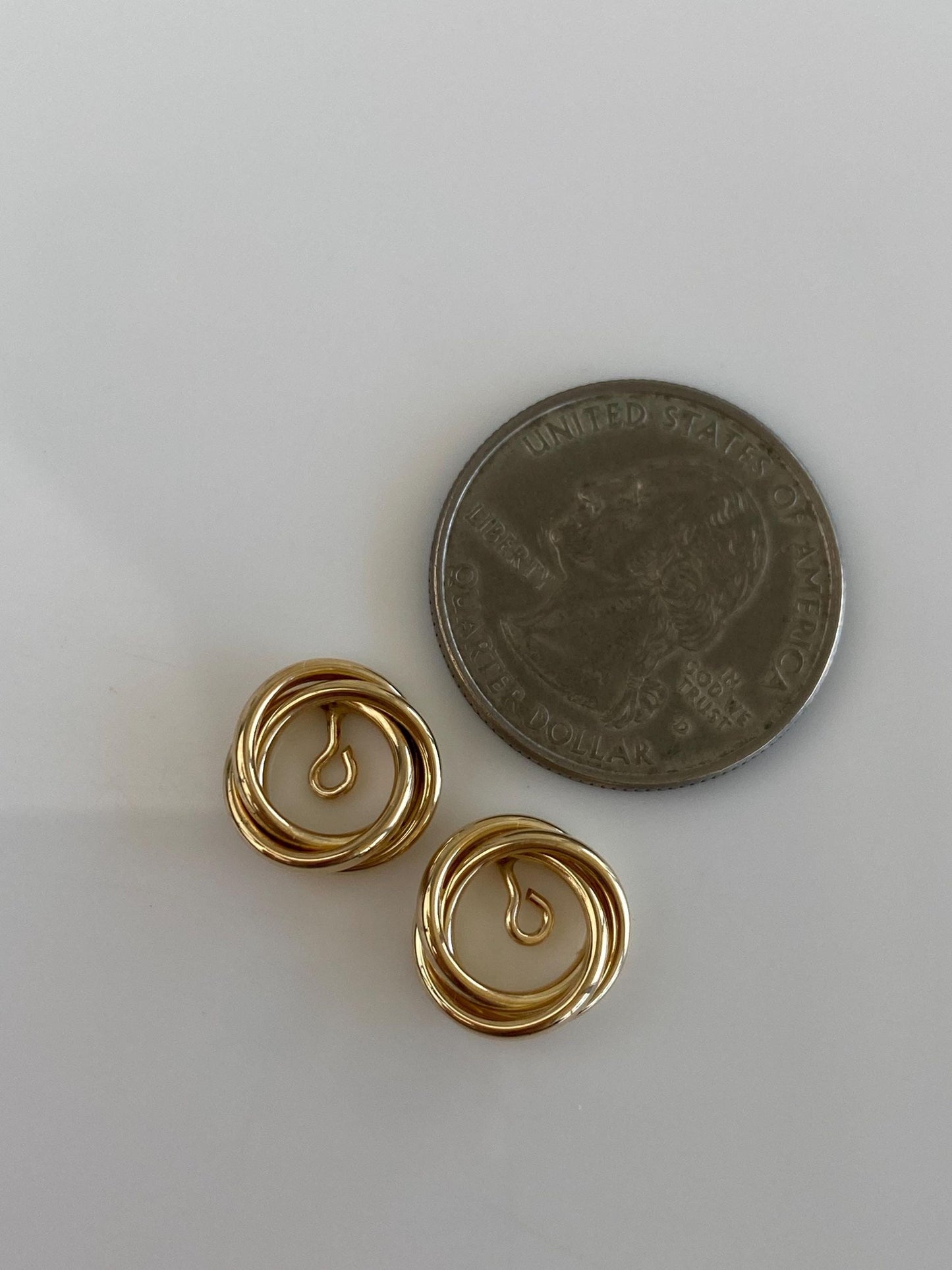 Vintage 14k Yellow Gold Knot Earring Jackets