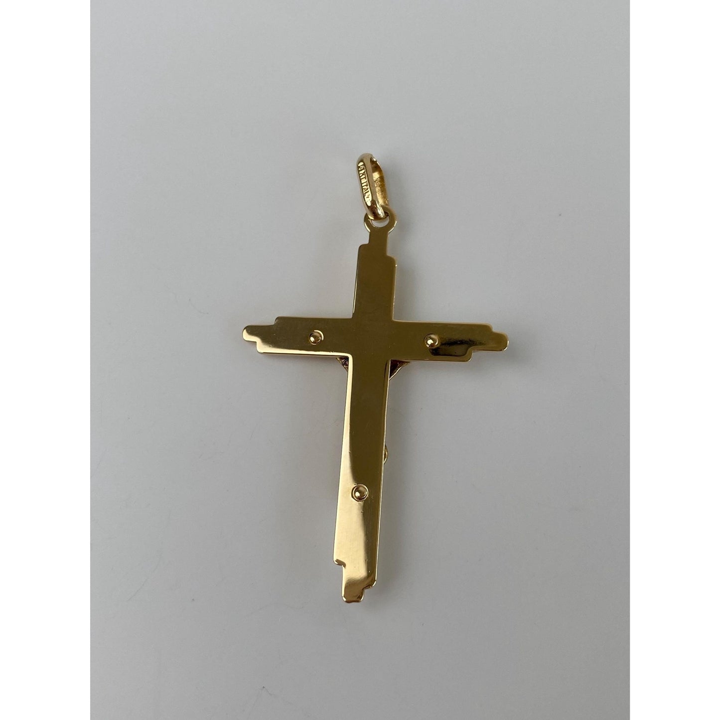 Vintage Solid 14k Yellow Gold Crucifix Cross Charm